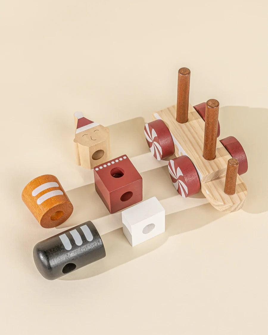 Coco Village | Wooden Stacking Christmas Train