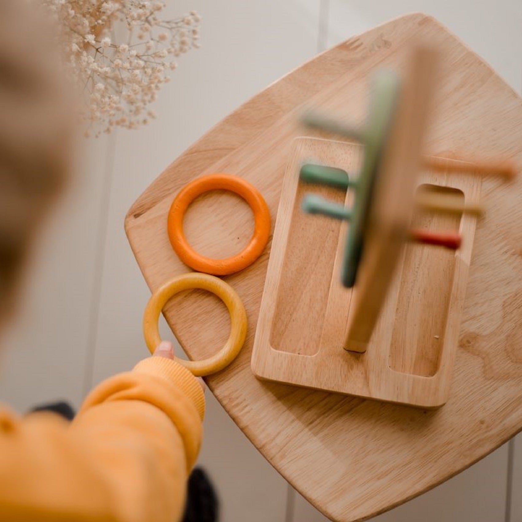 Color Sorting Ring Toss Game