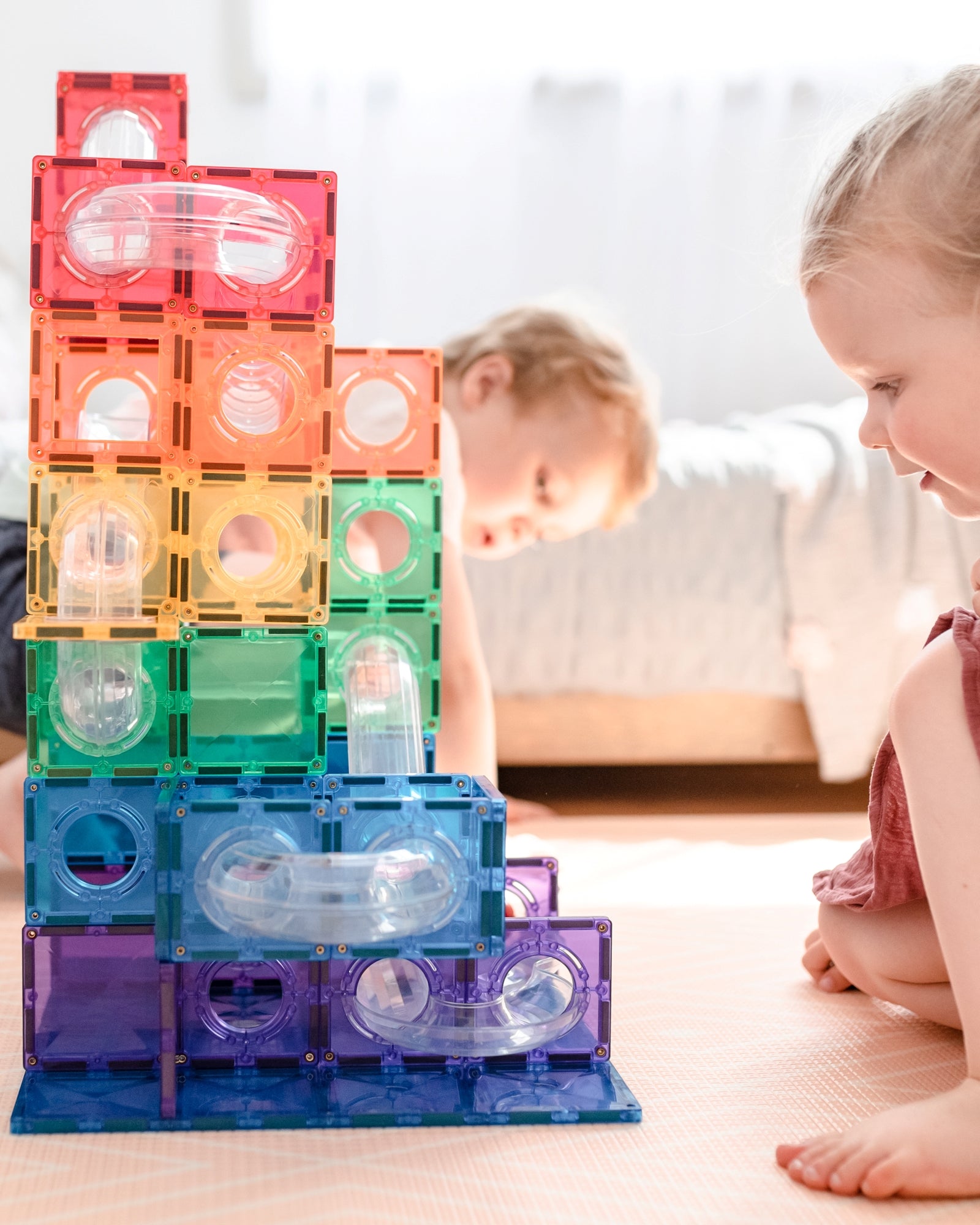 Connetix Tiles RAINBOW 92 Piece Ball Run Pack