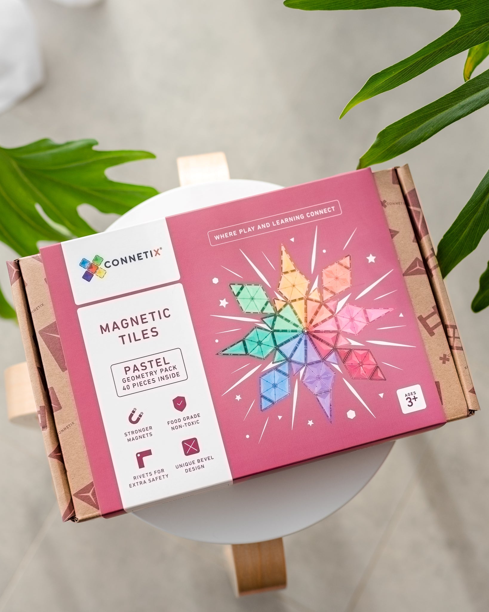 Connetix Tiles PASTEL 40 Piece Geometry Pack