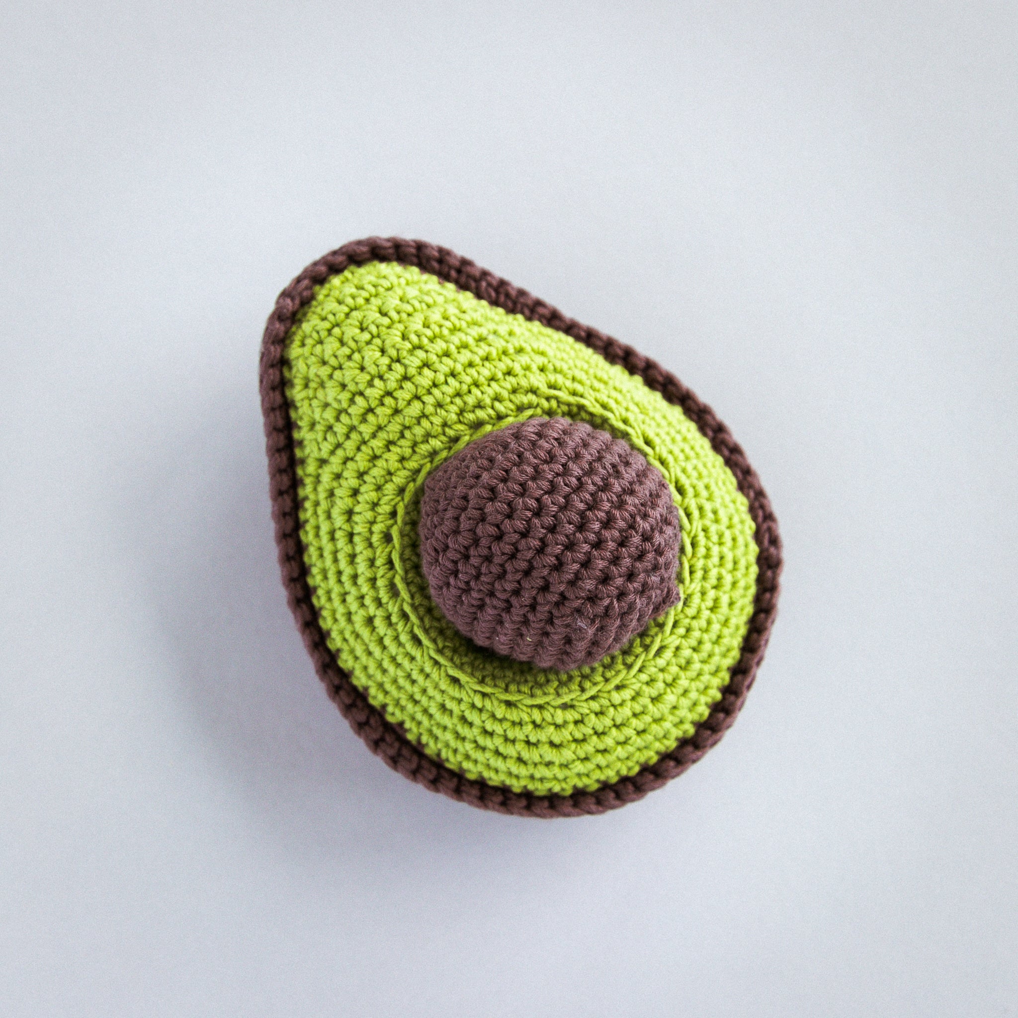 Handmade Avocado Rattle, Play Food