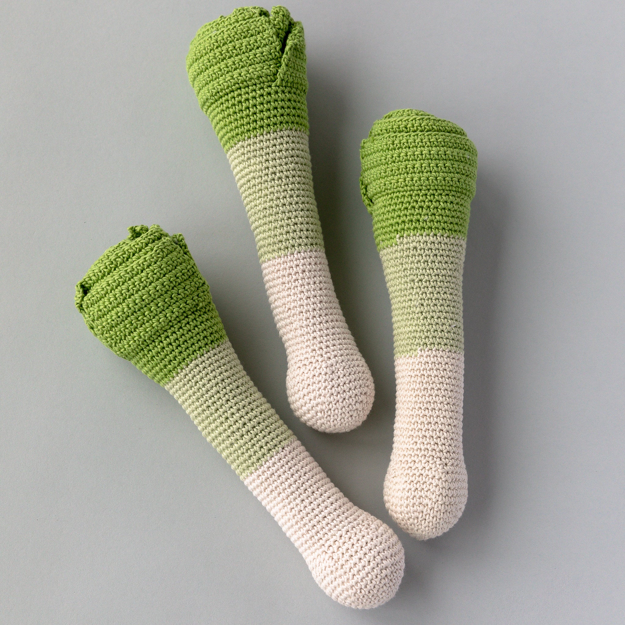 Handmade Leek Rattle, Play Food