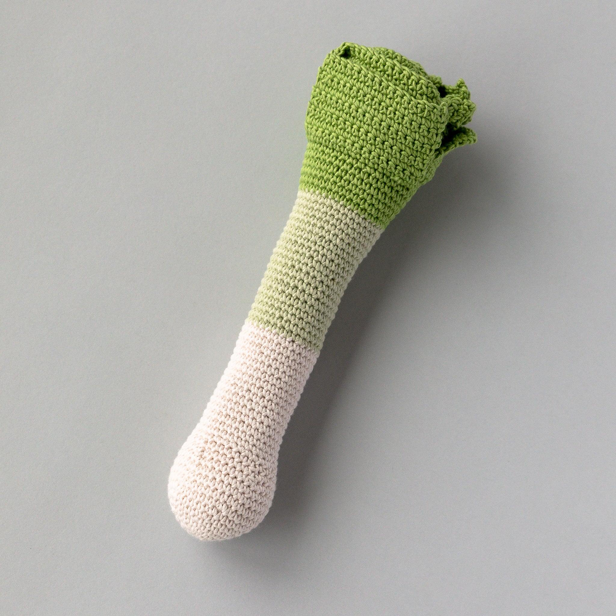 Handmade Leek Rattle, Play Food