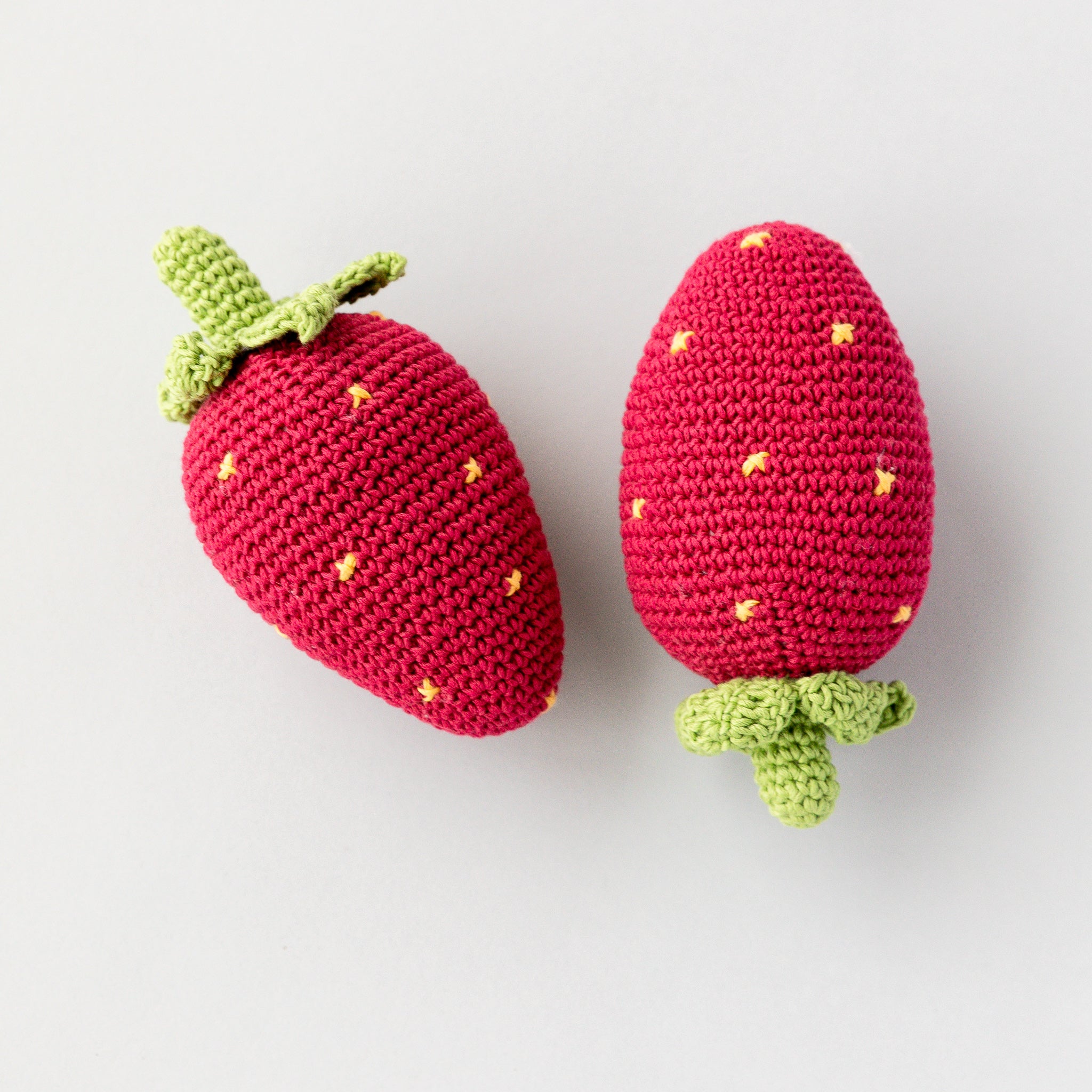 Handmade Strawberry Rattle, Play Food