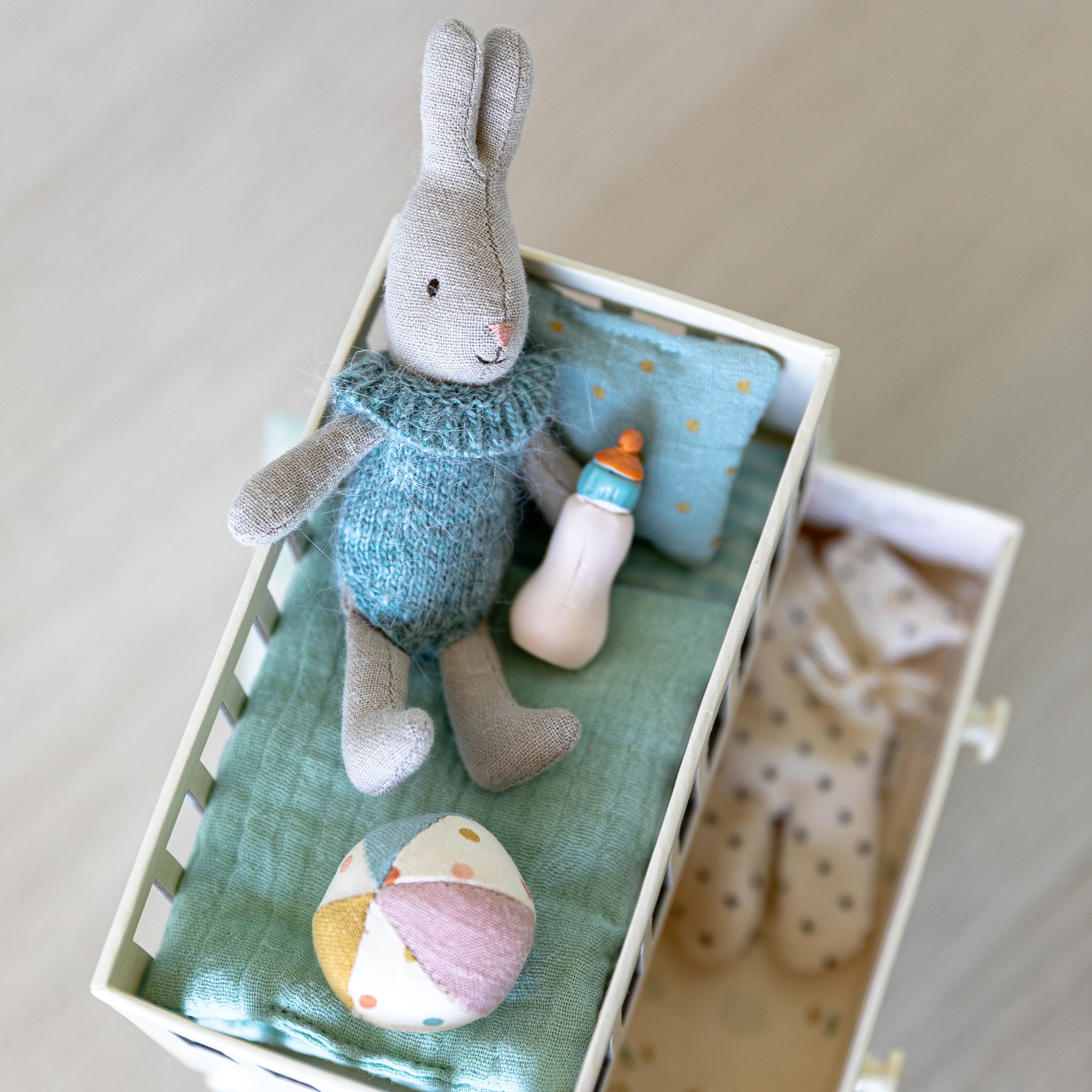 Maileg Baby Room with Micro Rabbit