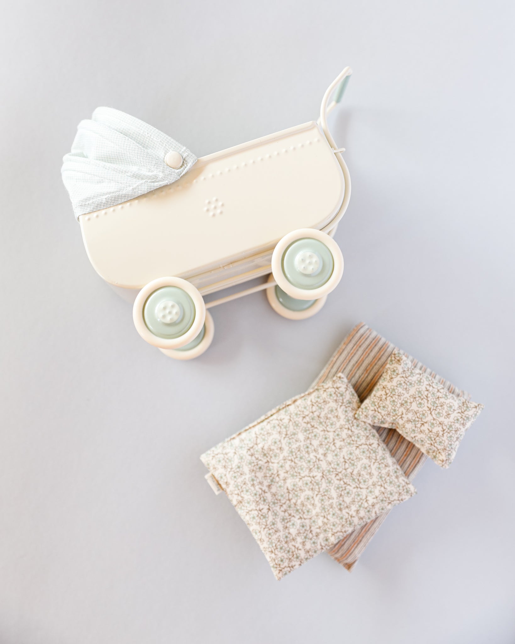 Maileg | Miniature Pram, Micro - Blue