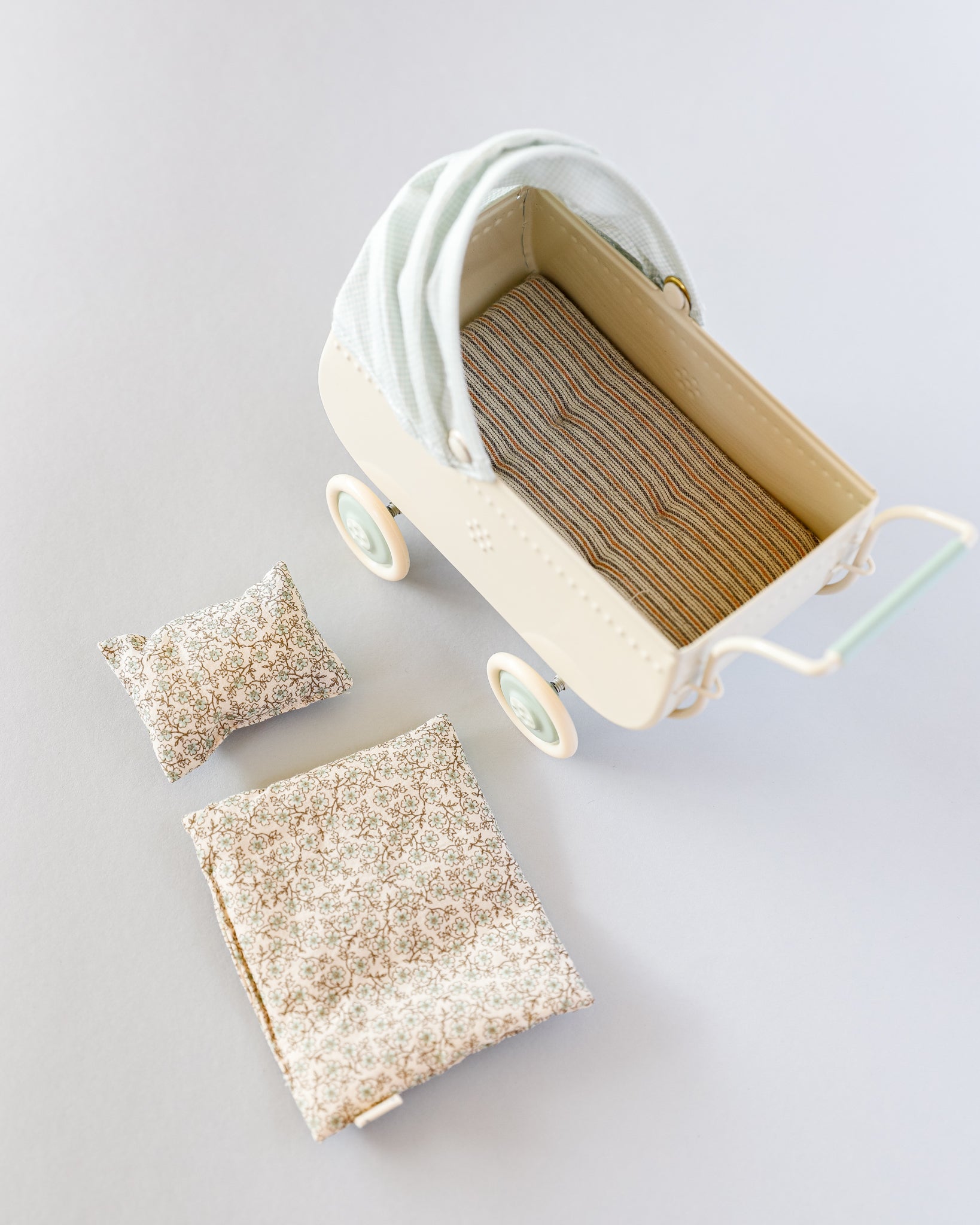 Maileg | Miniature Pram, Micro - Blue