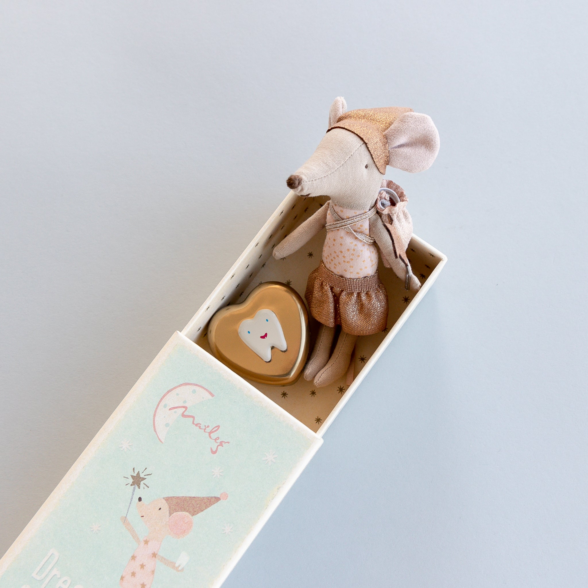 Maileg Tooth Fairy Big Sister Mouse in Matchbox