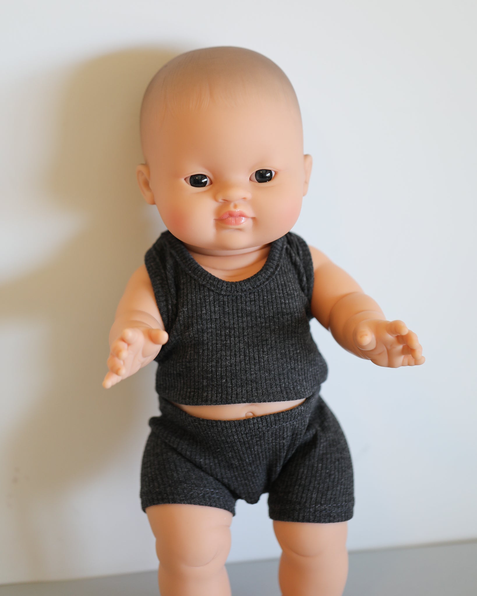 Minikane Doll Clothes | Baby Boy Doll Tank Set (Grey)