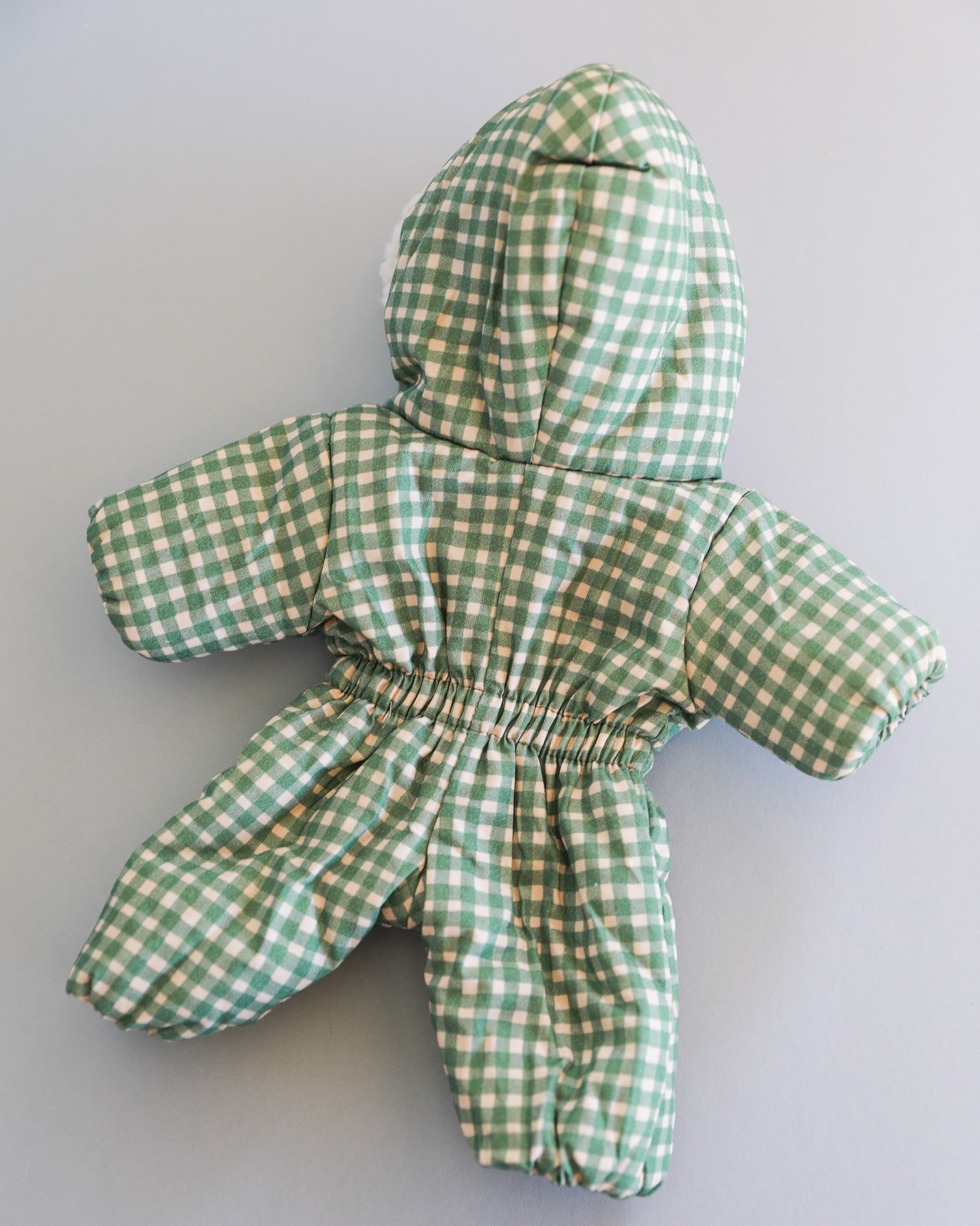 Minikane Doll Clothes | Baby Doll Snowsuit - Green Gingham