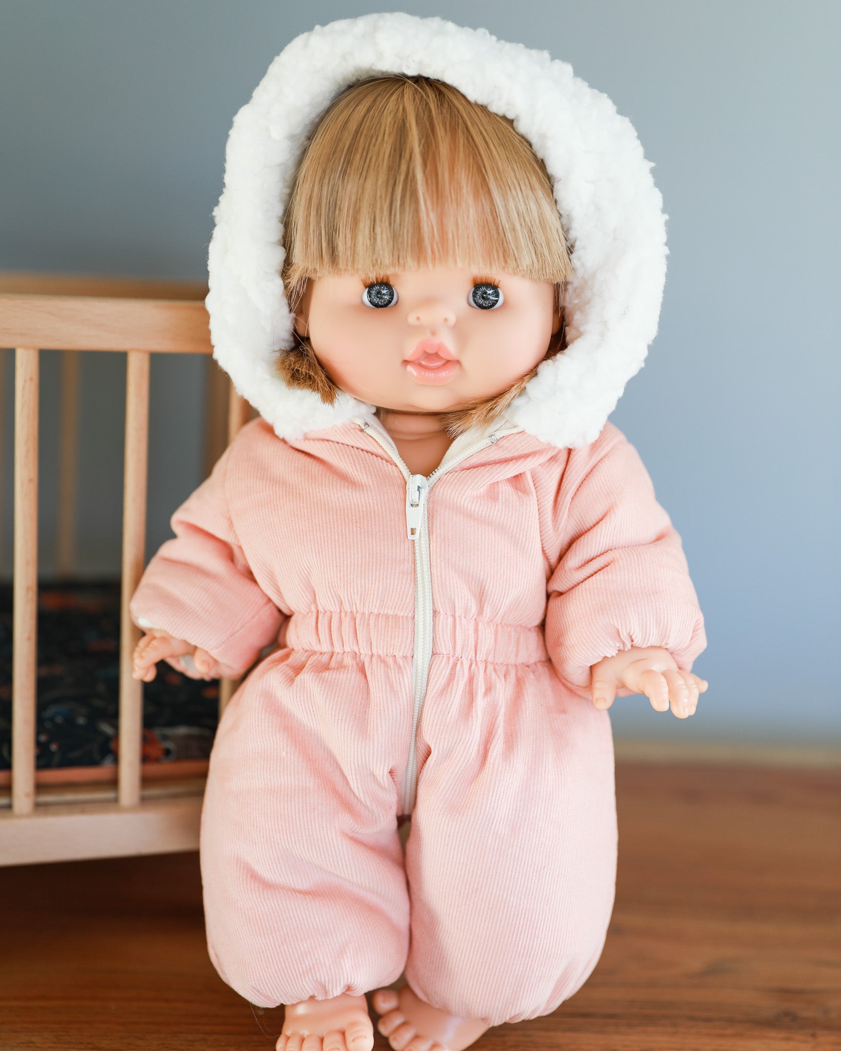 Minikane Doll Clothes | Baby Doll Snowsuit - Peach