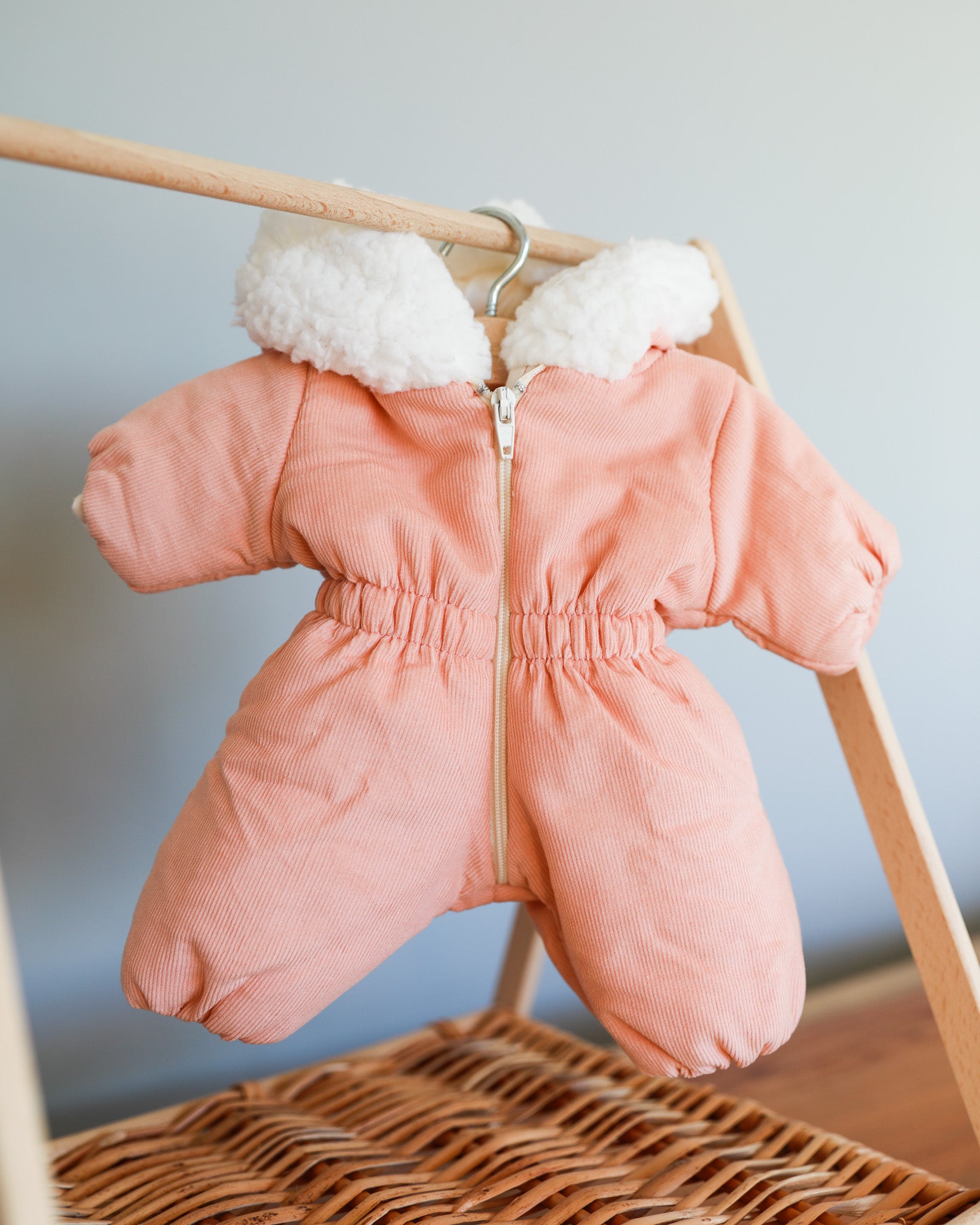 Minikane Doll Clothes | Baby Doll Snowsuit - Peach