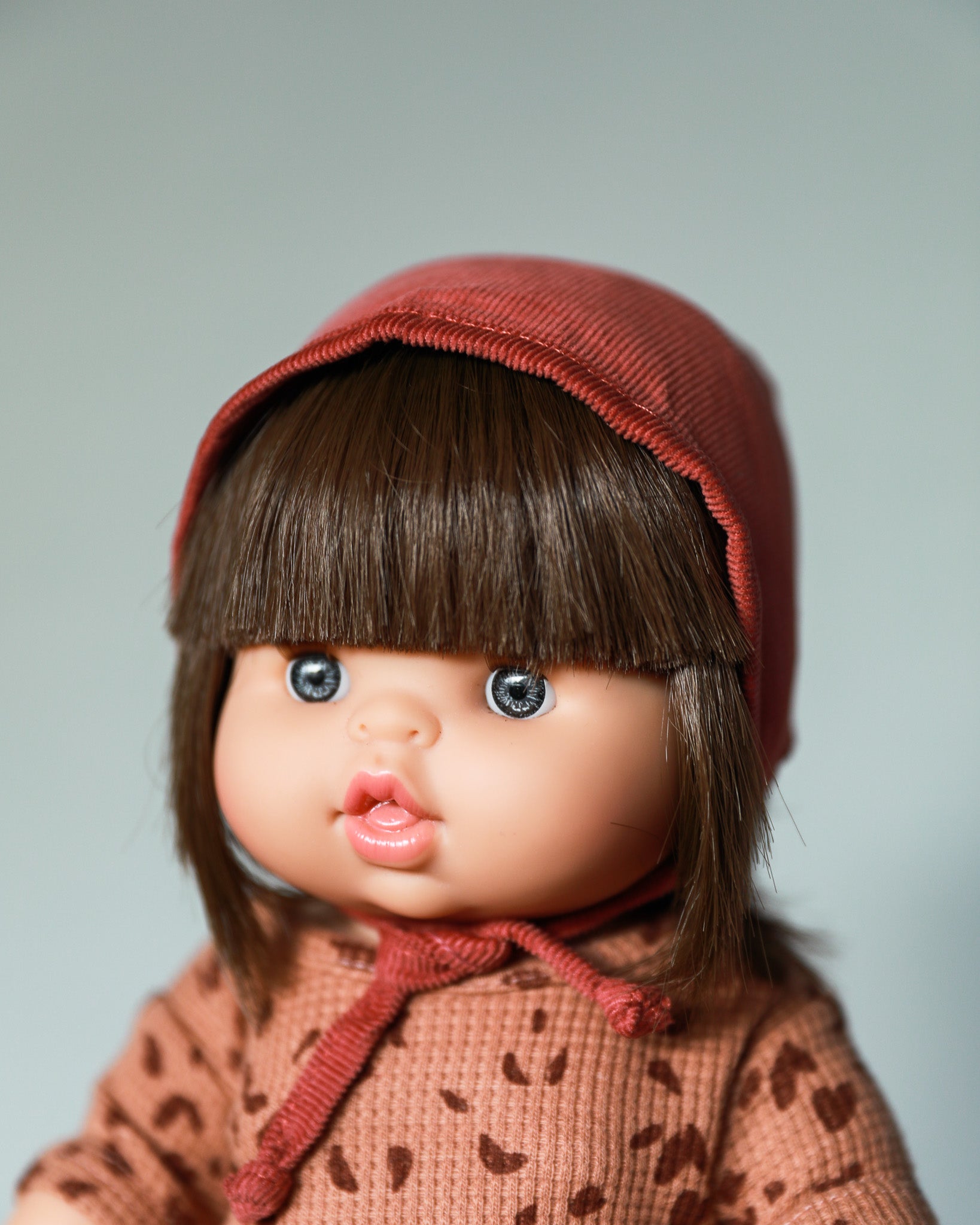 Minikane Doll Clothes | Baby Doll Bonnet - Marsala