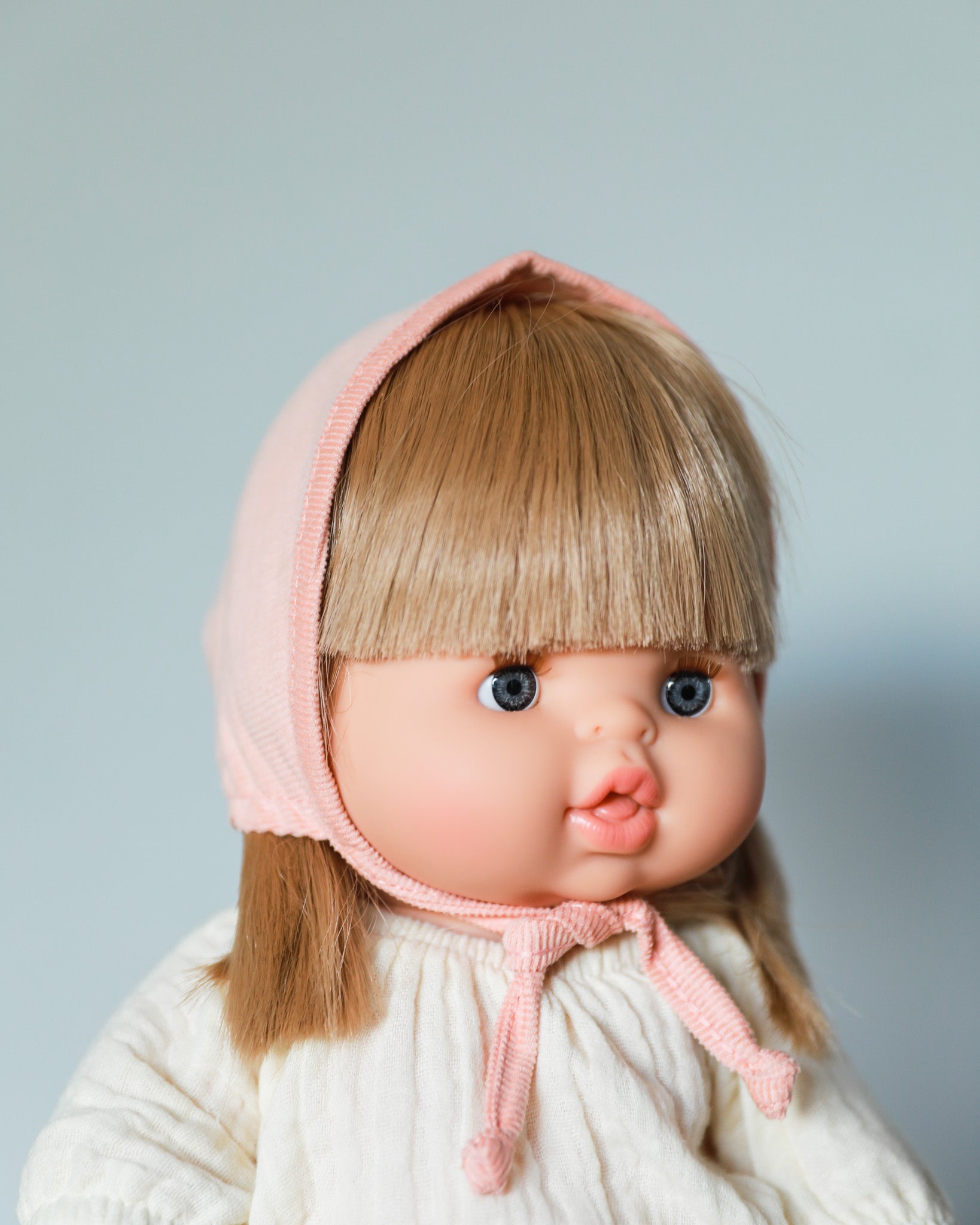 Minikane Doll Clothes | Baby Doll Bonnet - Soft Pink