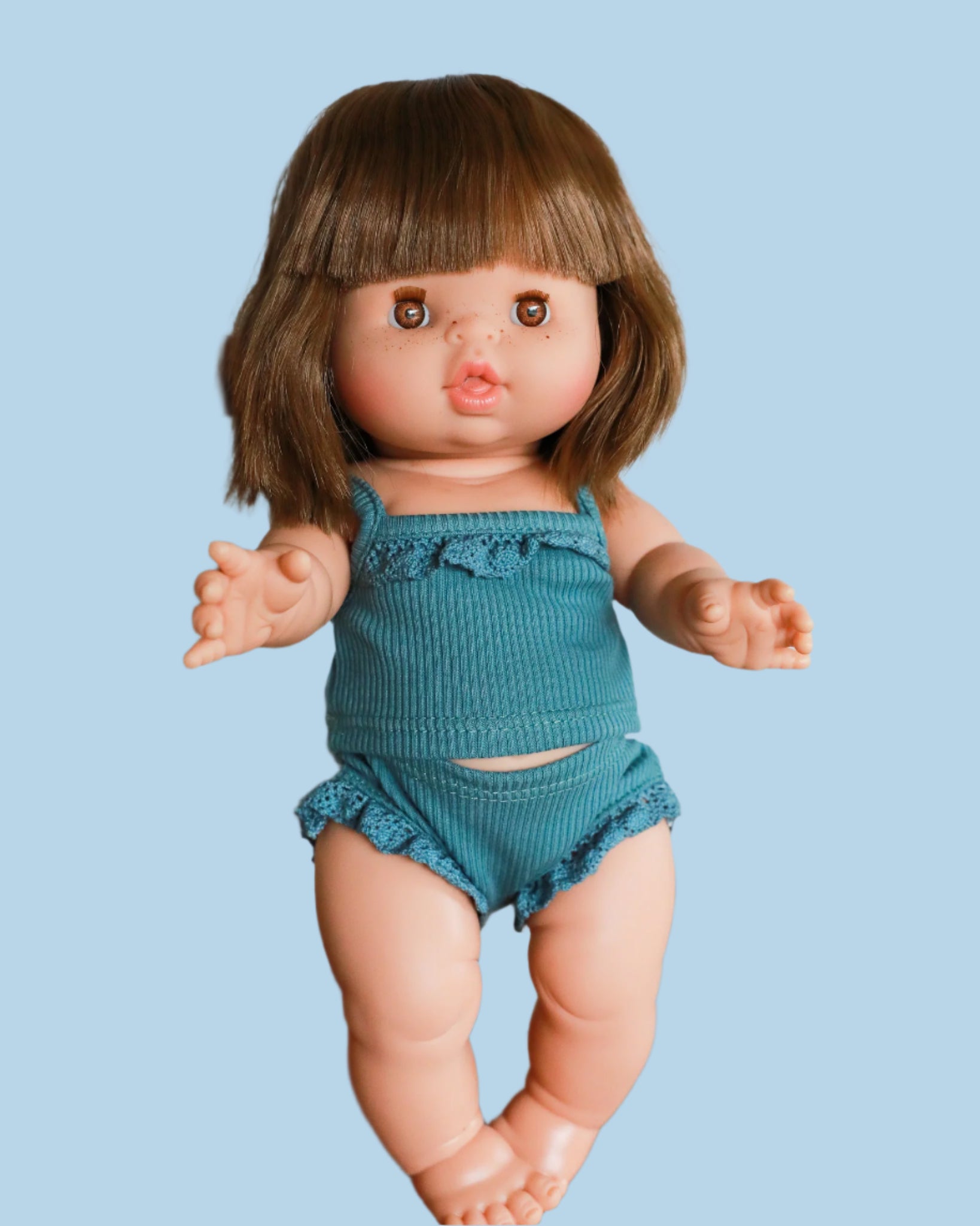 Summer picnic baby doll outfits with gingham pattern
