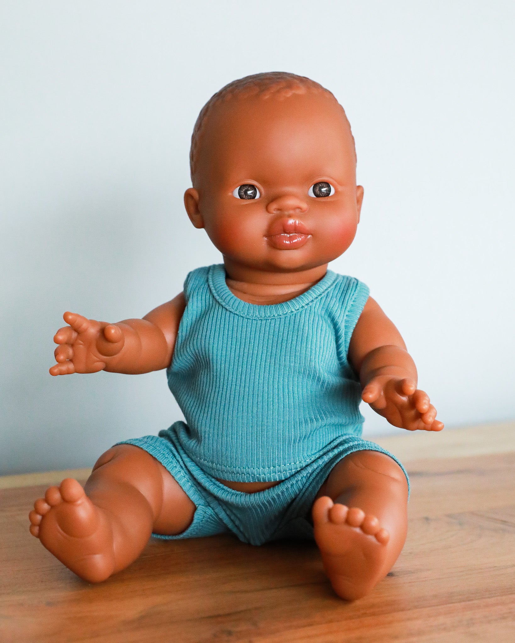 Minikane Doll Clothes | Baby Boy Doll Tank Set (Blue)