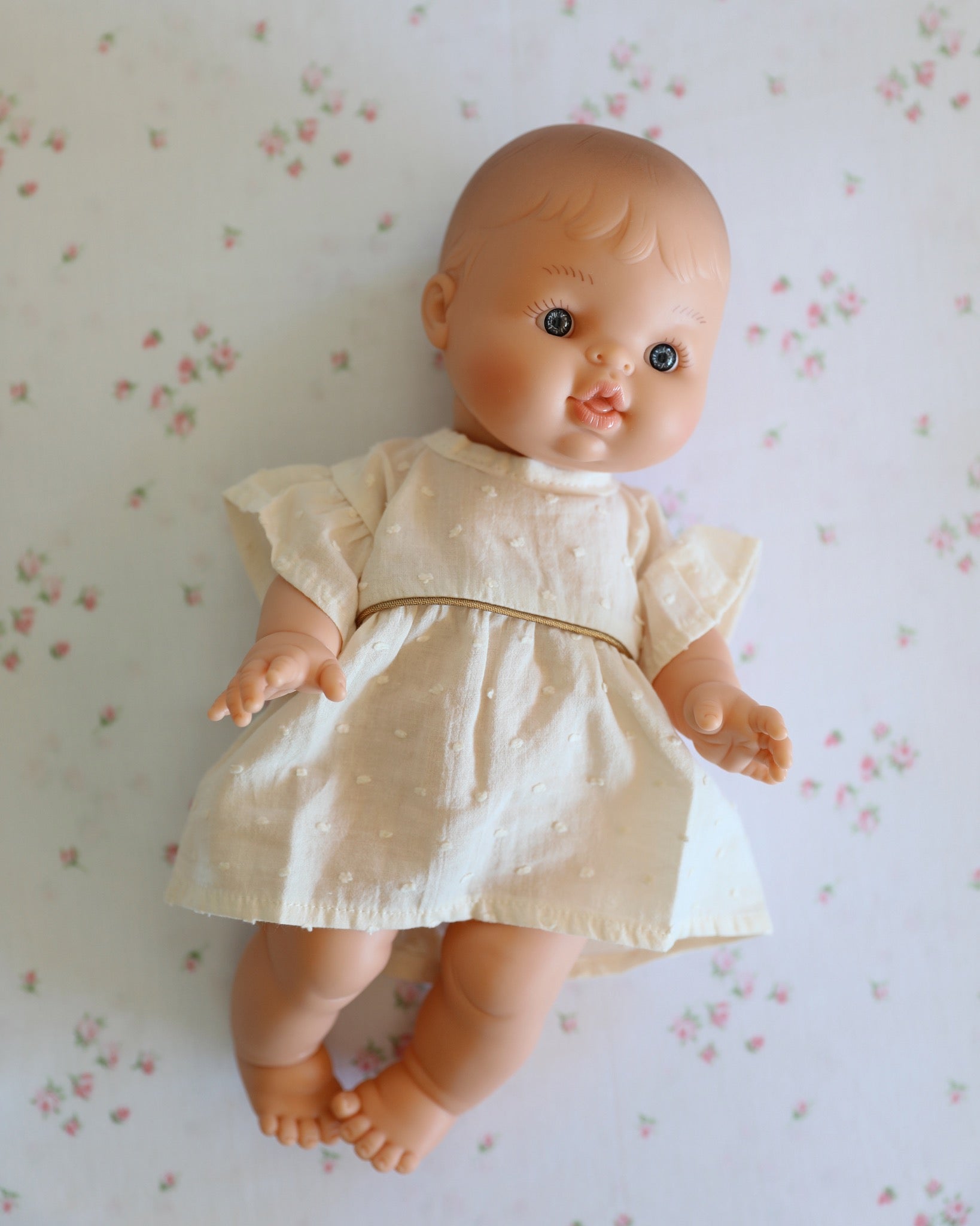 Minikane Doll Clothes | Baby Doll Dress (White)