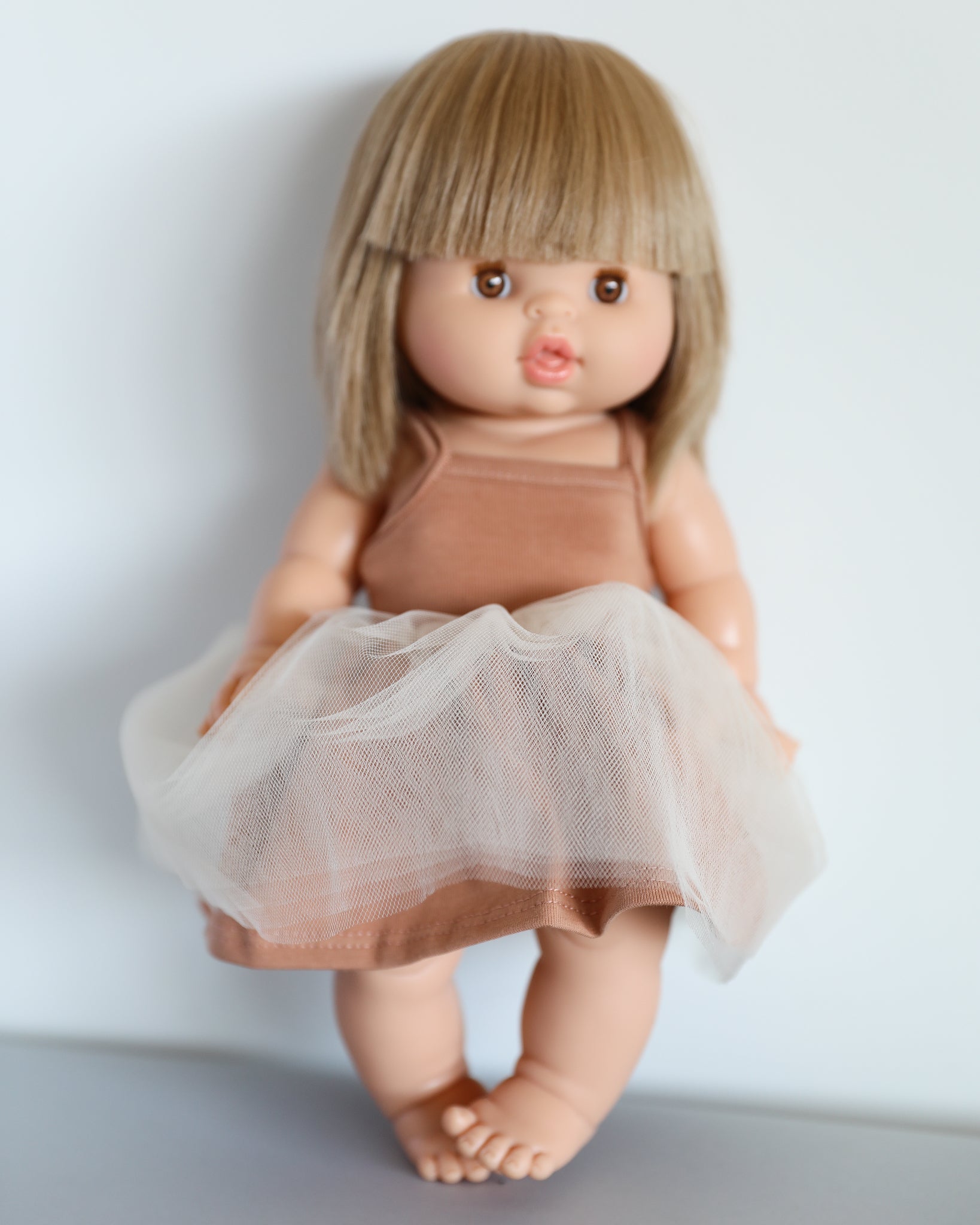 Minikane Doll Clothes | Baby Doll Tutu Dress (Dusty Pink)