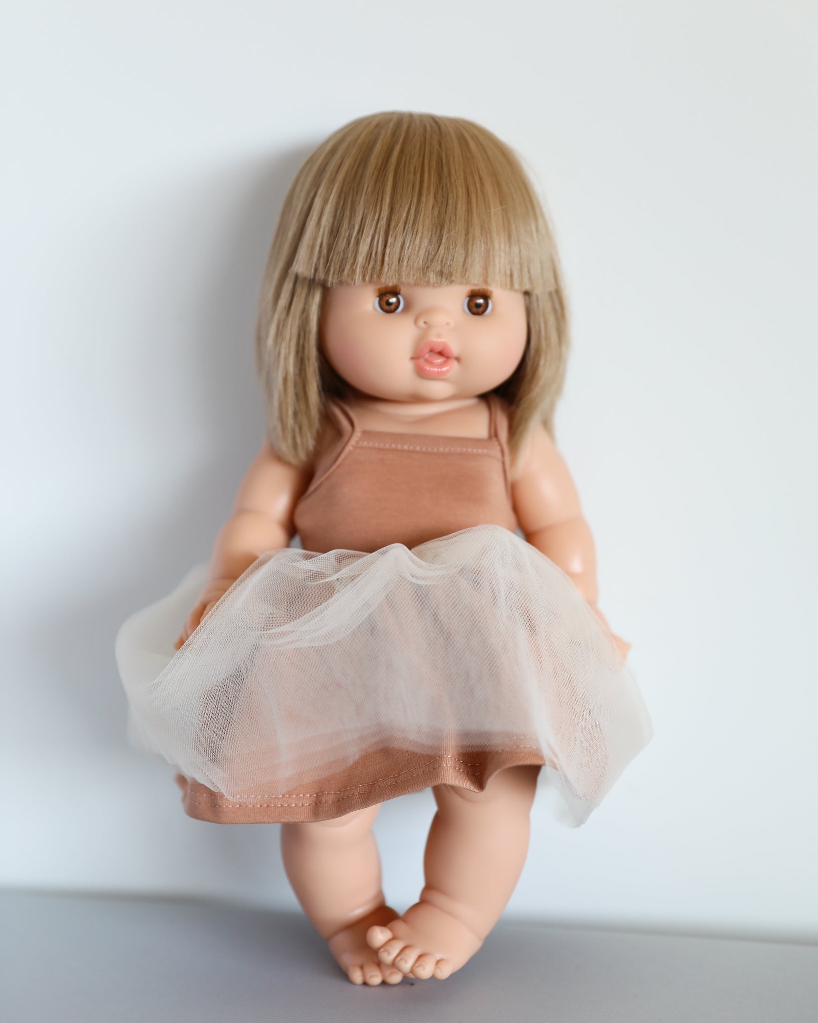 Minikane Doll Clothes | Baby Doll Tutu Dress (Dusty Pink)