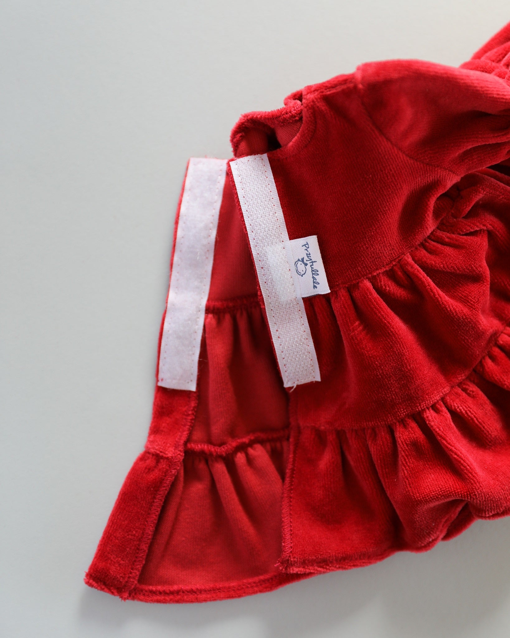 Minikane Doll Clothes | Baby Doll Velvet Dress (Red)