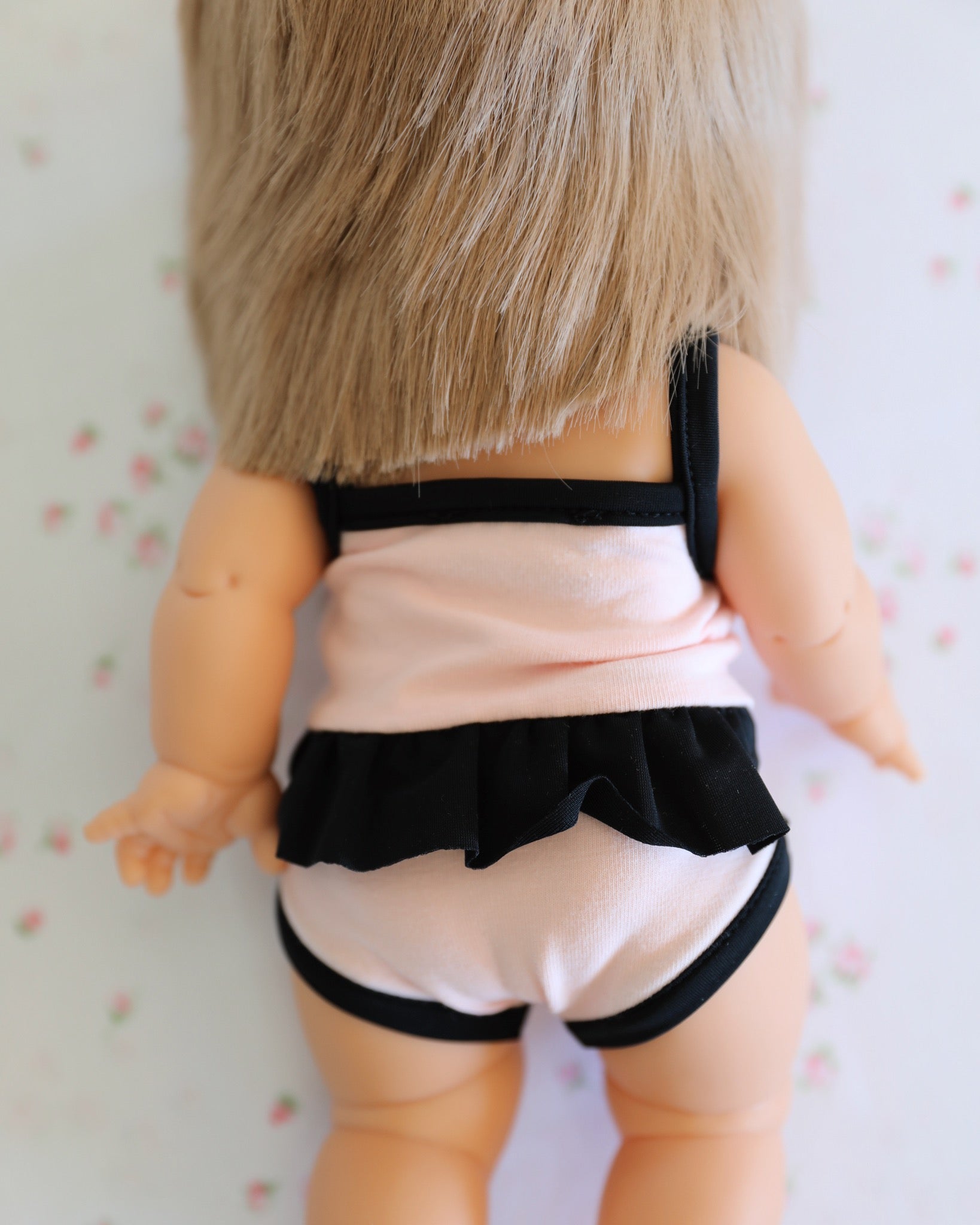 Minikane Doll Clothes | Doll Swimsuit (Pastel Pink)