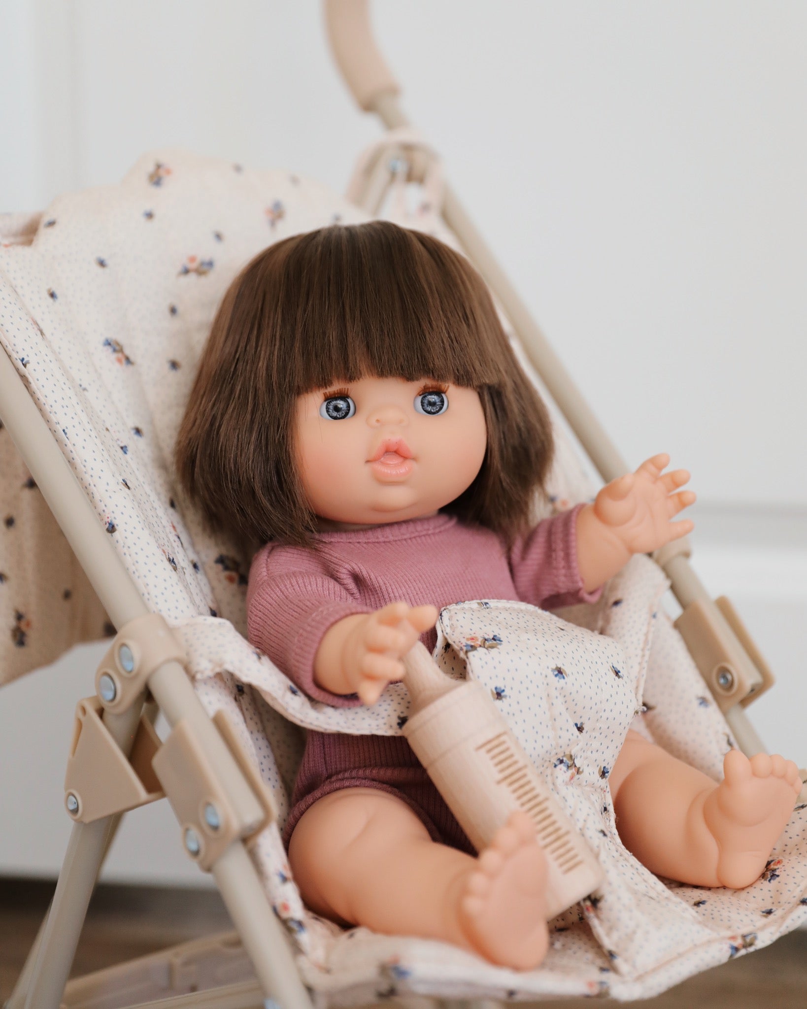 Minikane Doll Clothes | Short Sleeved Baby Doll Bodysuit (Pink)