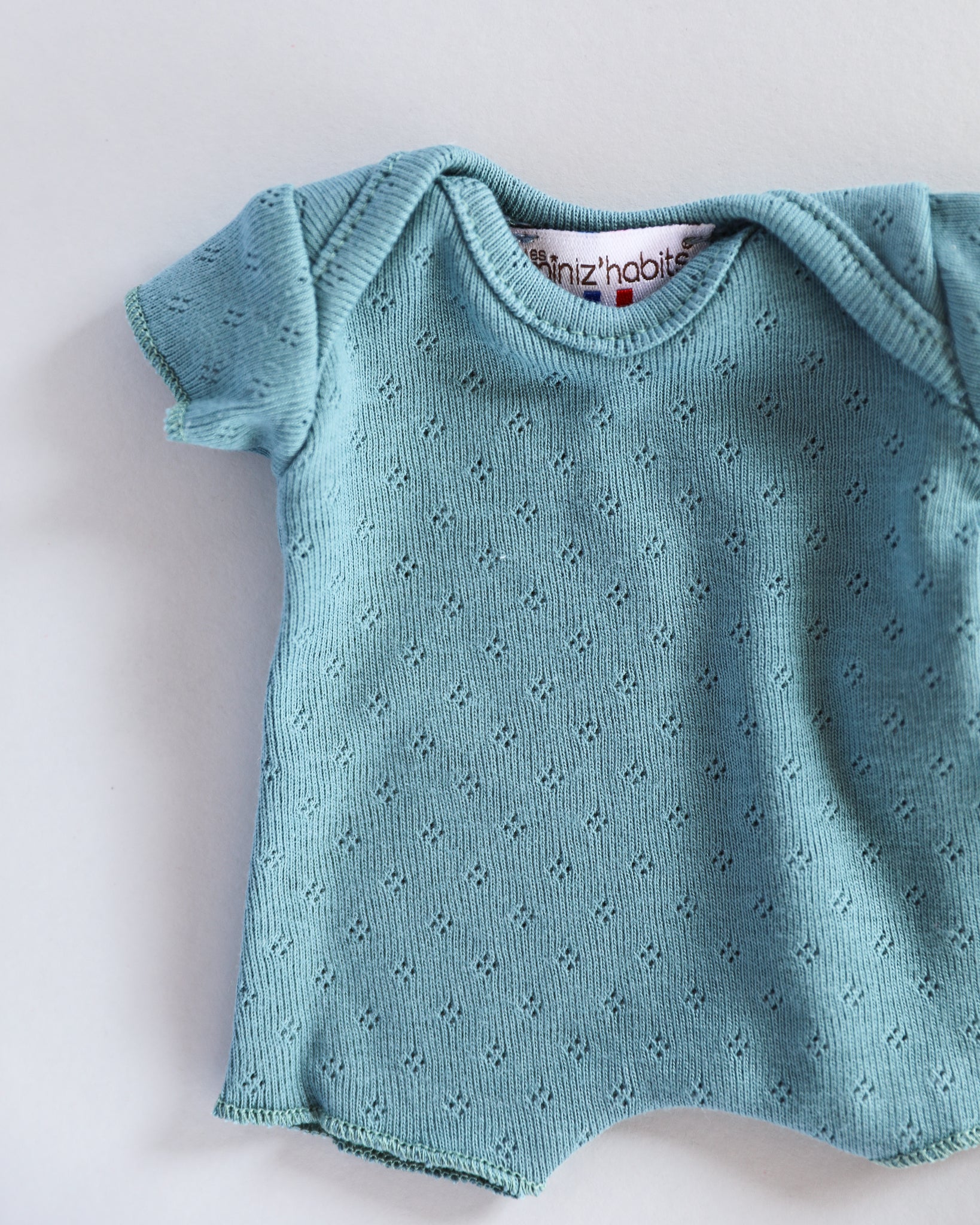 Minikane Doll Clothes | Soft Body Doll Cotton Romper (Blue)