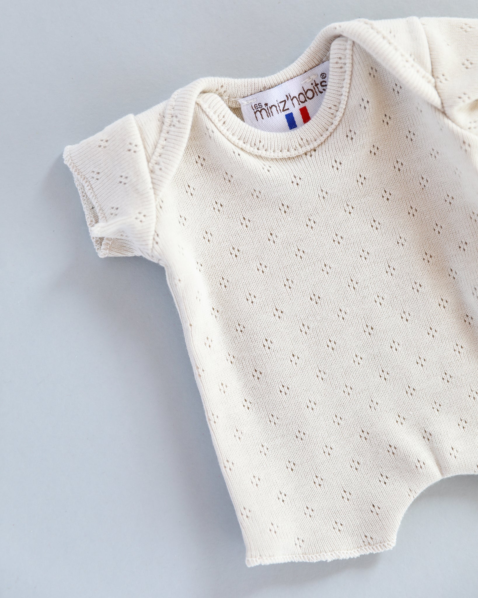 Minikane Doll Clothes | Soft Body Doll Cotton Romper (White)
