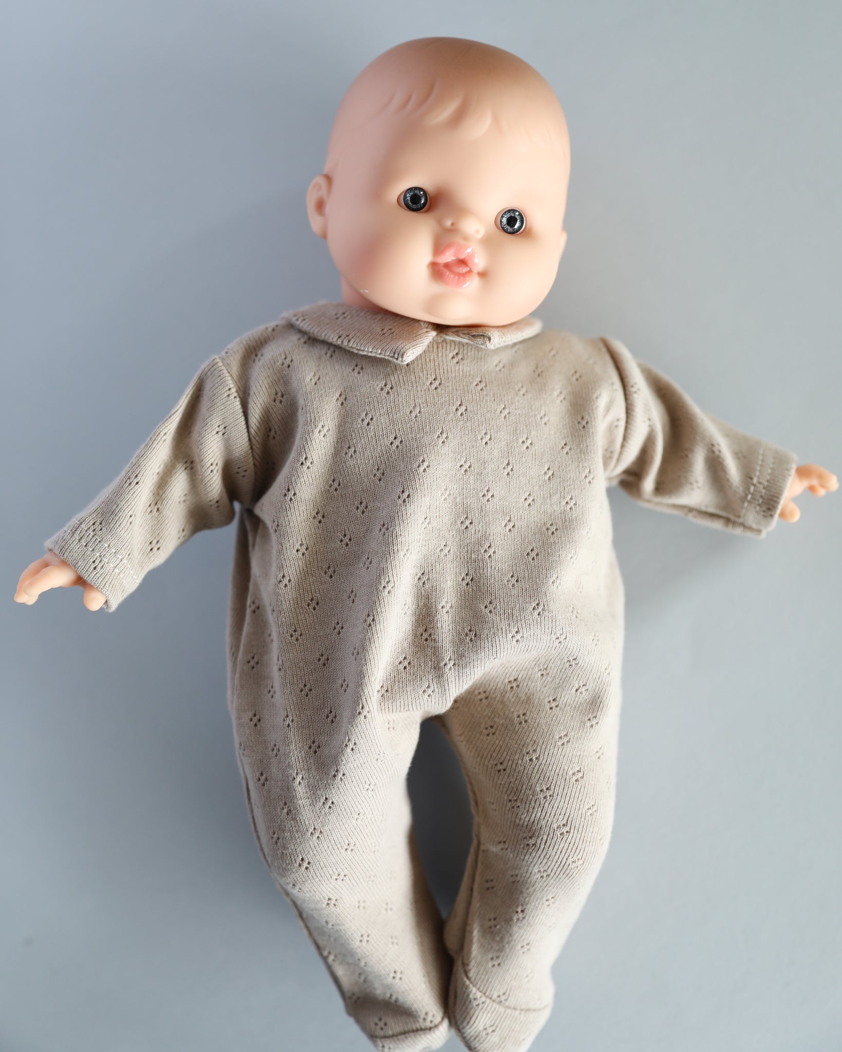 Minikane Doll Clothes | Soft Body Doll One-Piece Outfit (Beige)