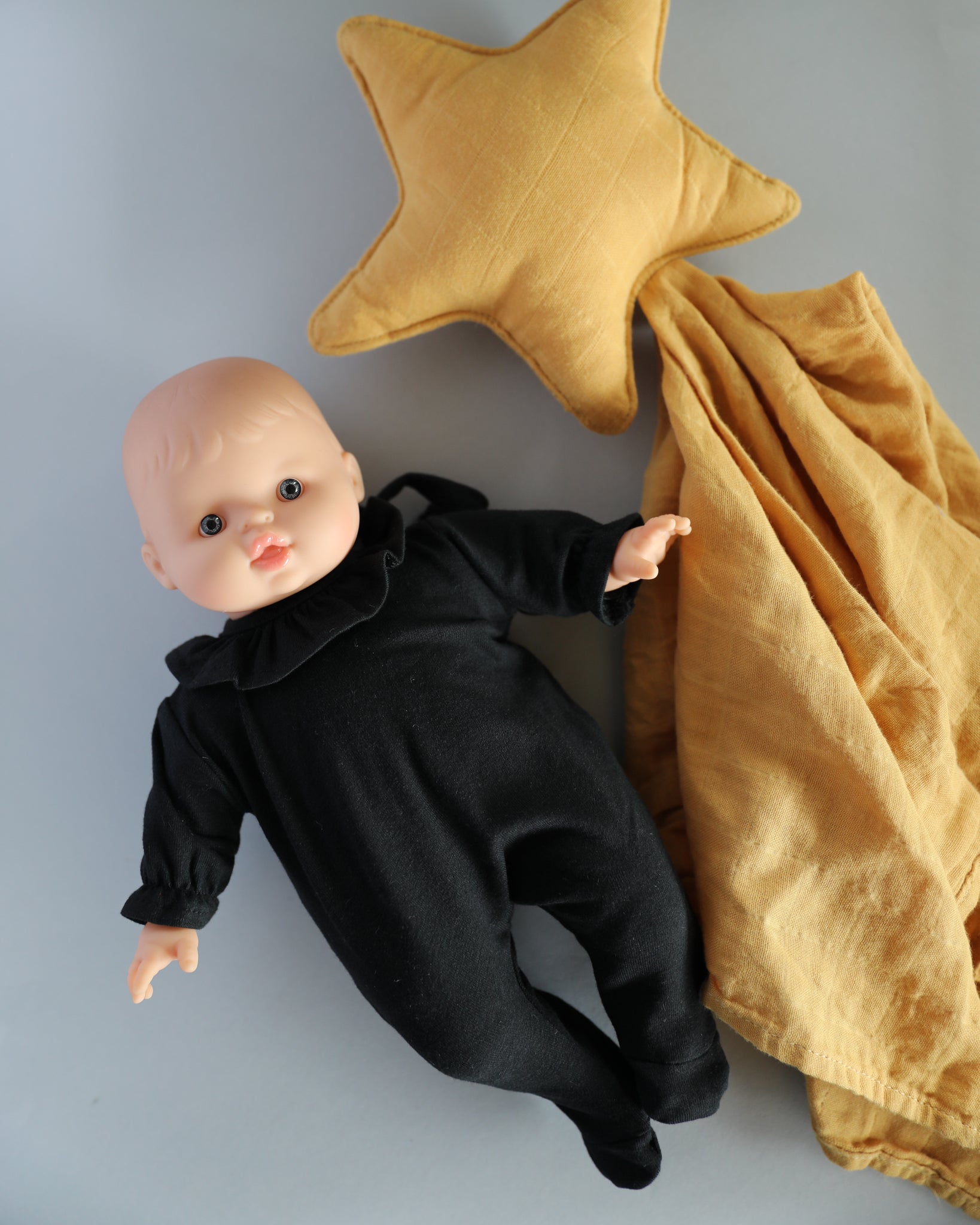 Minikane Doll Clothes | Soft Body Doll One-Piece Outfit (Black)