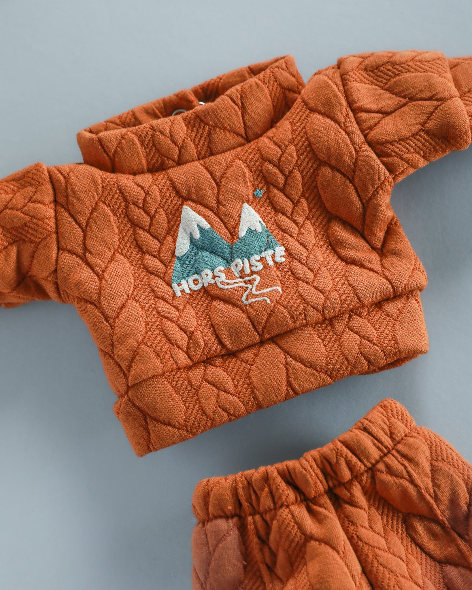 Minikane Doll Clothes | Baby Doll Sweatshirt Set Hors Piste - Brown