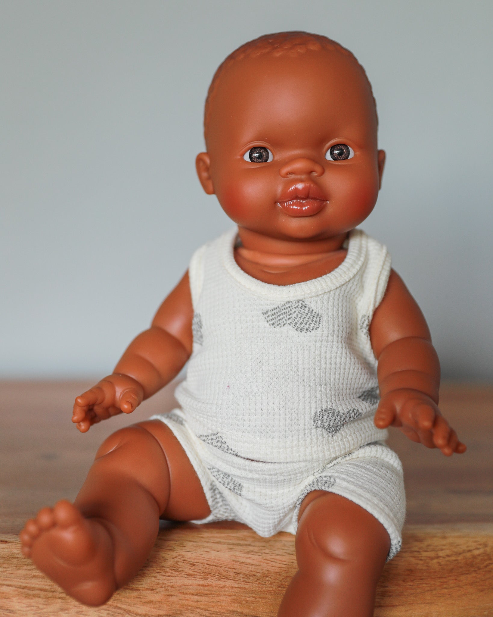 Minikane Doll Clothes | Baby Boy Doll Tank Set (Hearts)