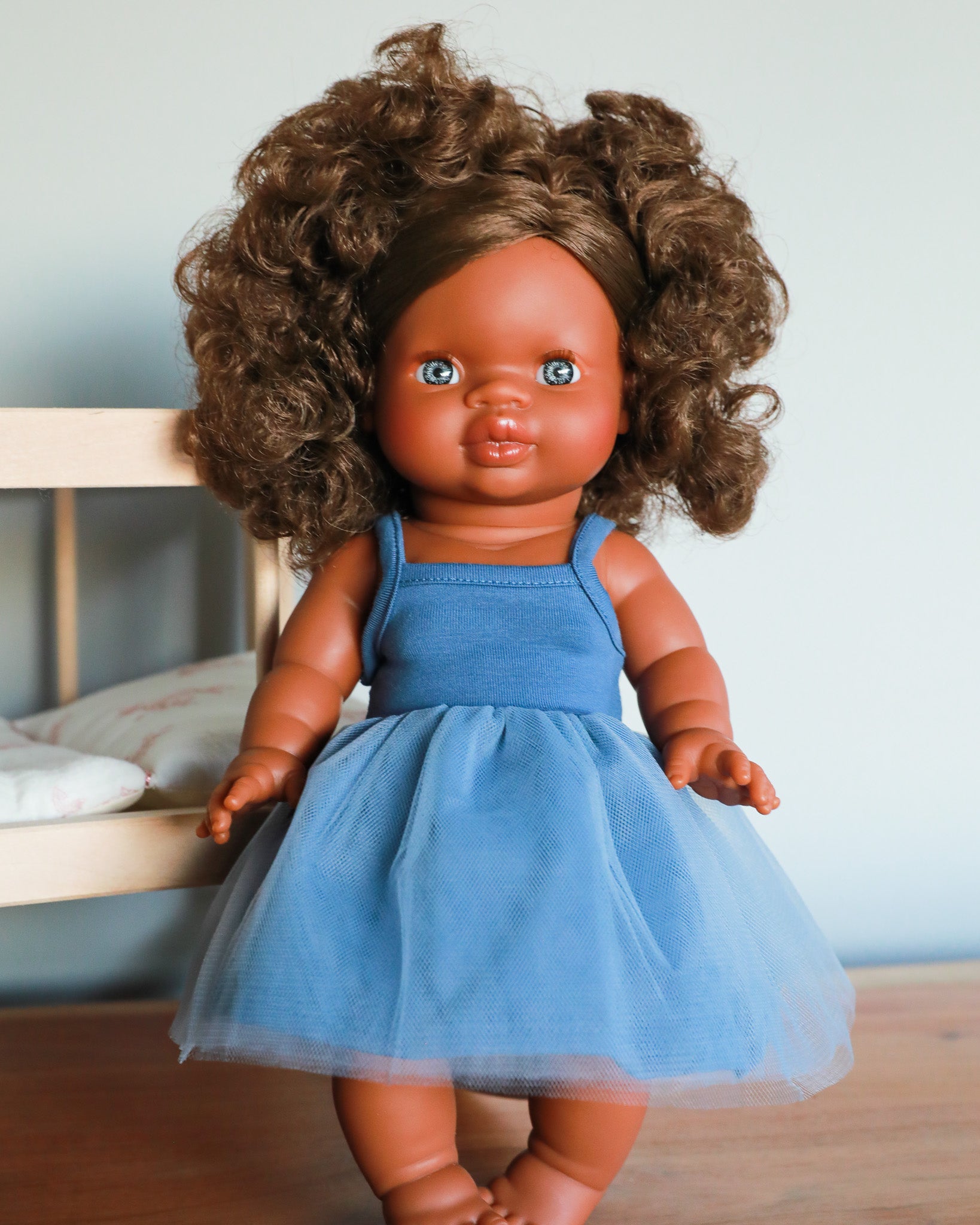 Minikane Doll Clothes | Baby Doll Tutu Dress - Blue