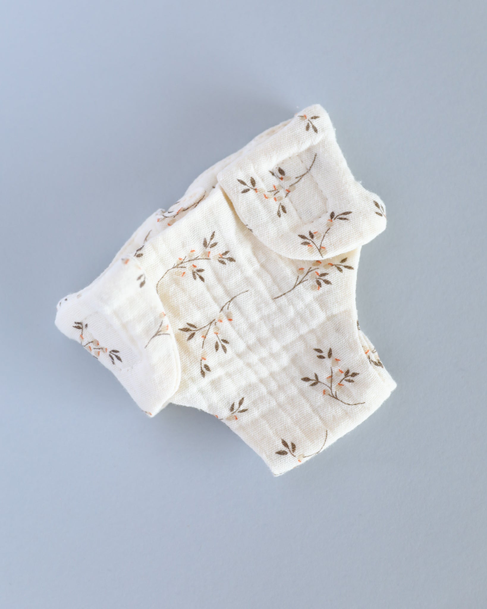 Minikane Doll Clothes | Baby Doll Muslin Diaper (Floral Print)