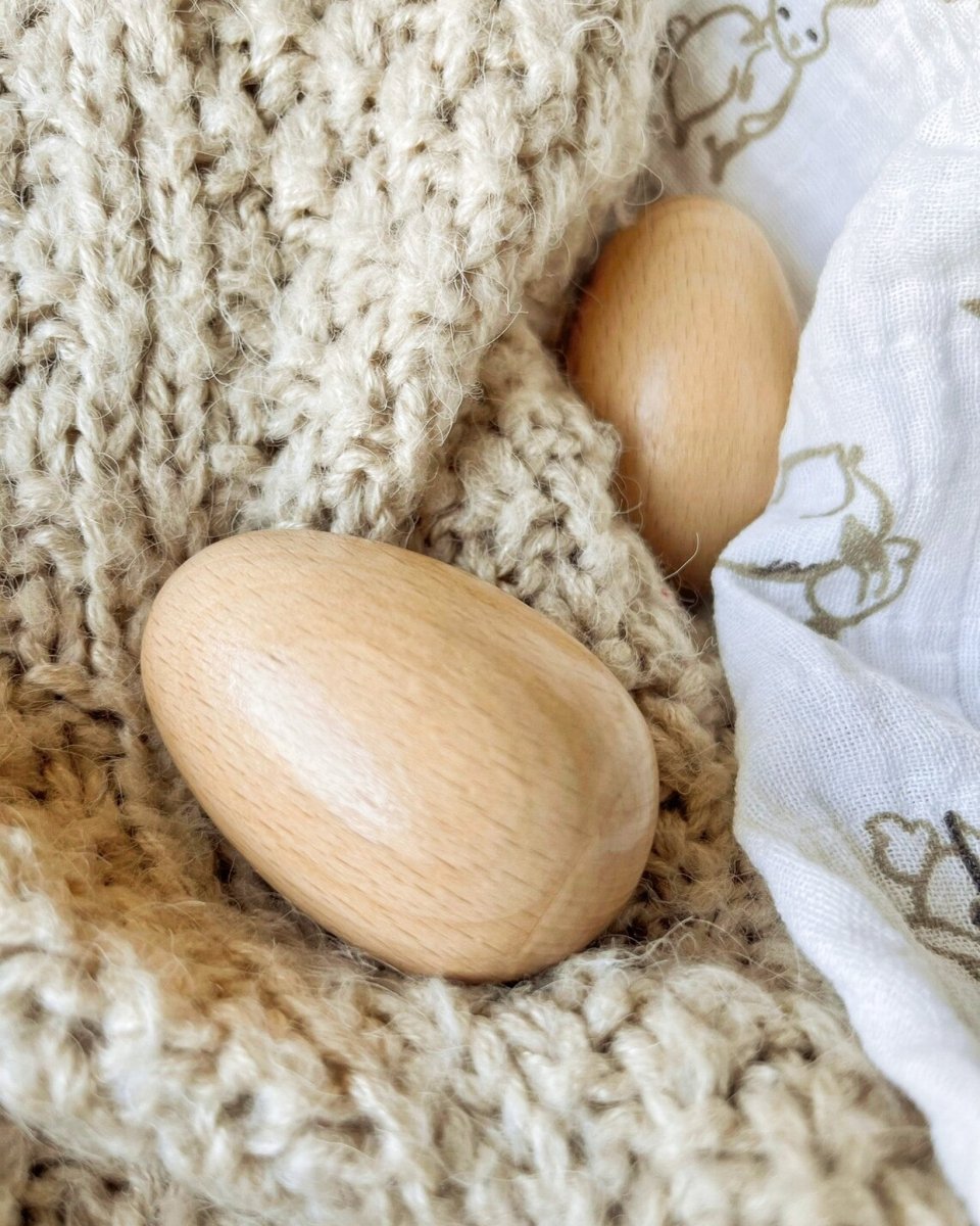 Montessori Wooden Egg Shakers (set of 2)