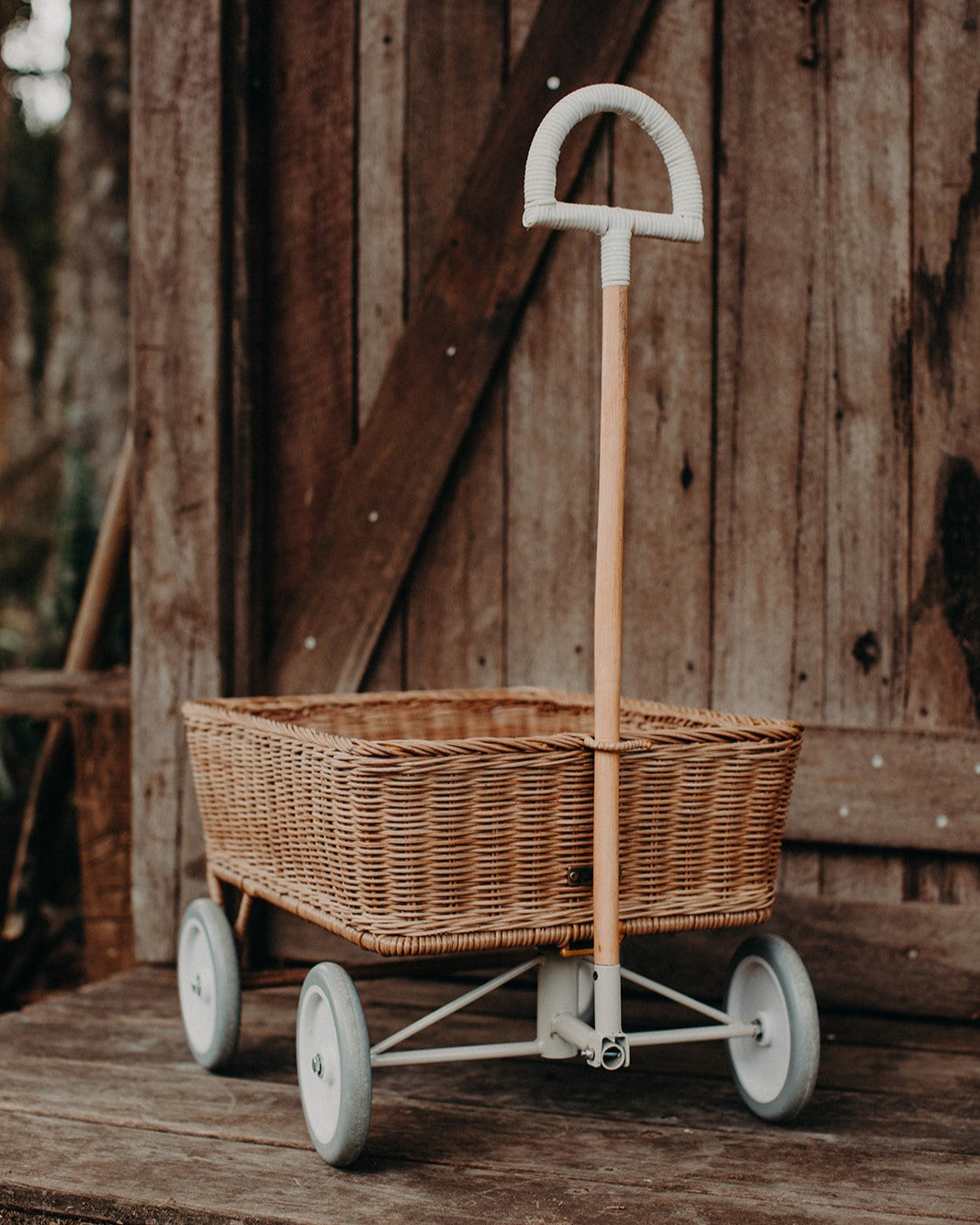 Olli Ella | Rattan Toy Wagon - Natural