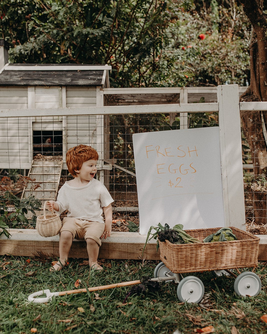 Olli Ella | Rattan Toy Wagon - Natural