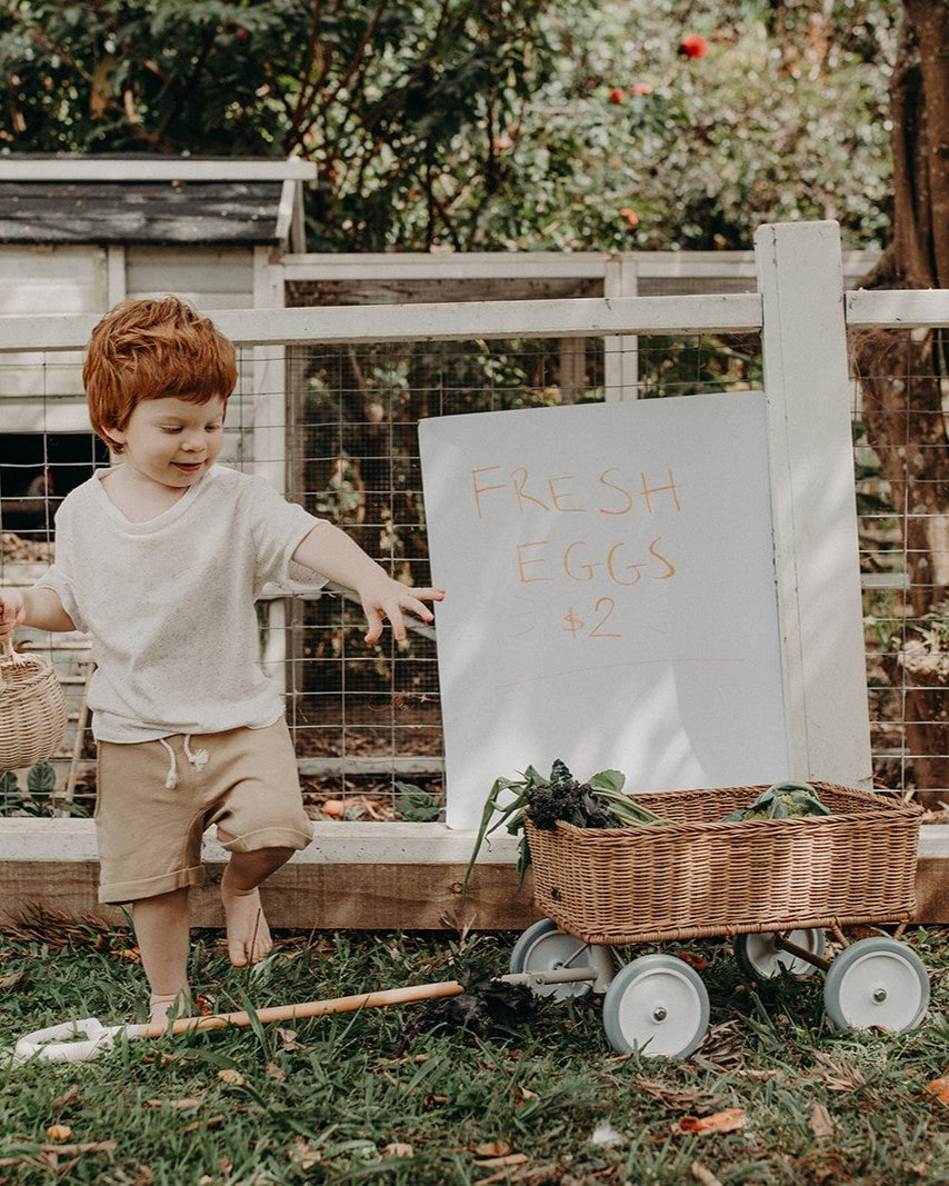 Olli Ella | Rattan Toy Wagon - Natural