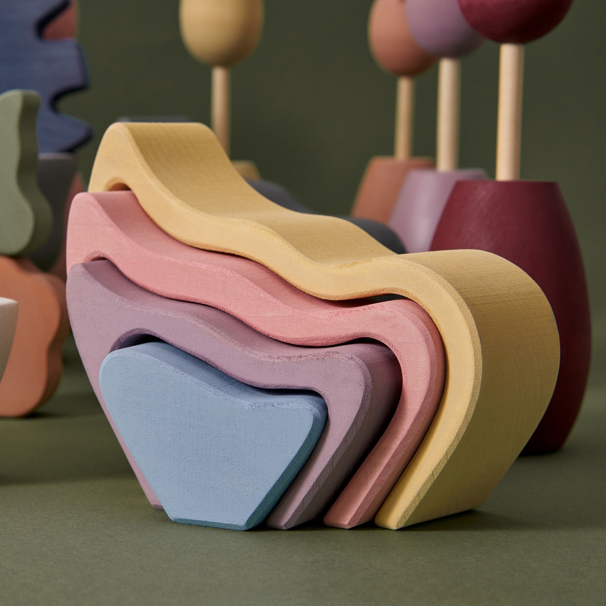 Raduga Grez | Wooden Butterfly Wing Pastel Stacker