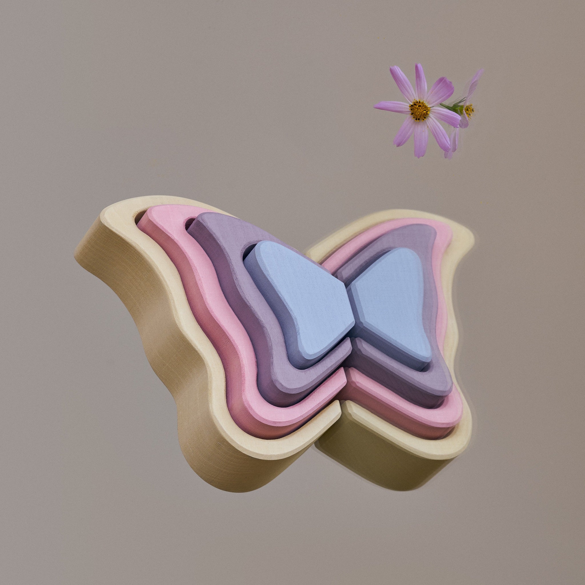Raduga Grez | Wooden Butterfly Wing Pastel Stacker