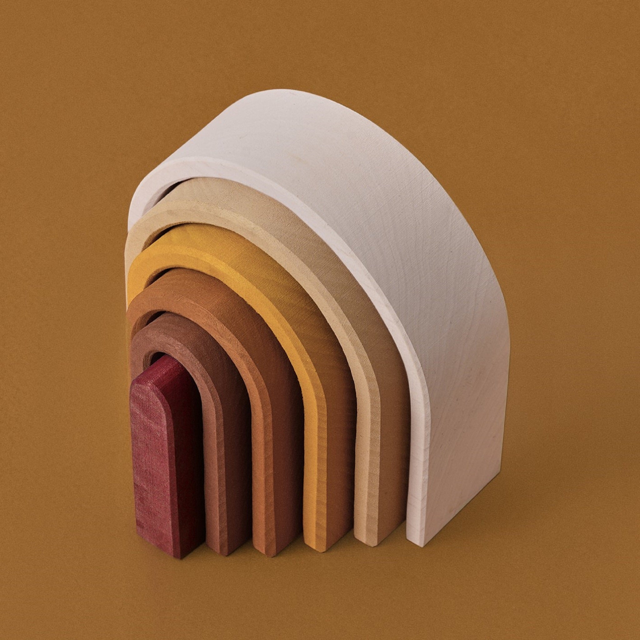 Raduga Grez | Wooden Oval Rainbow Stacker