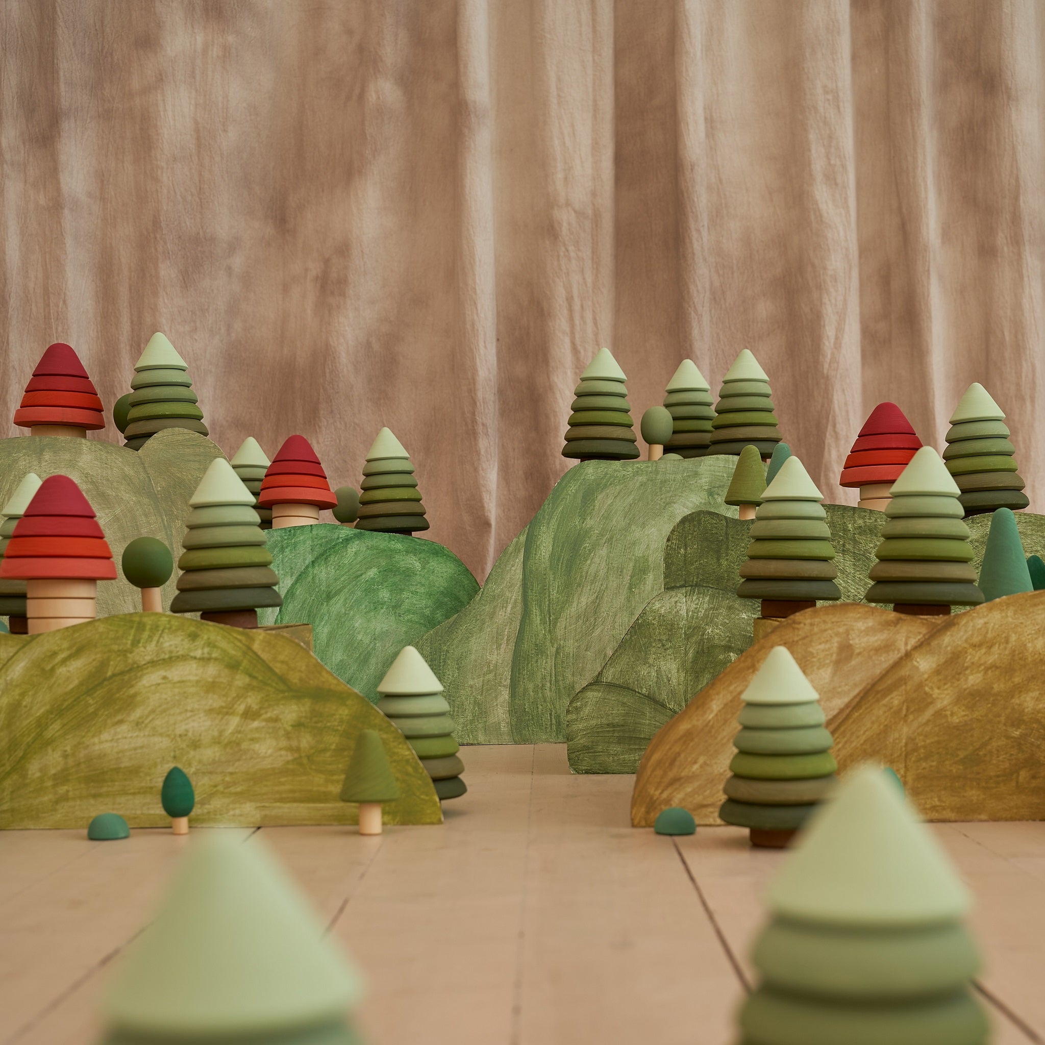 Raduga Grez | Wooden Stacking Tower - Fir Tree