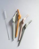 Silicone Elephant Straws - Almond Mix (4 pack)