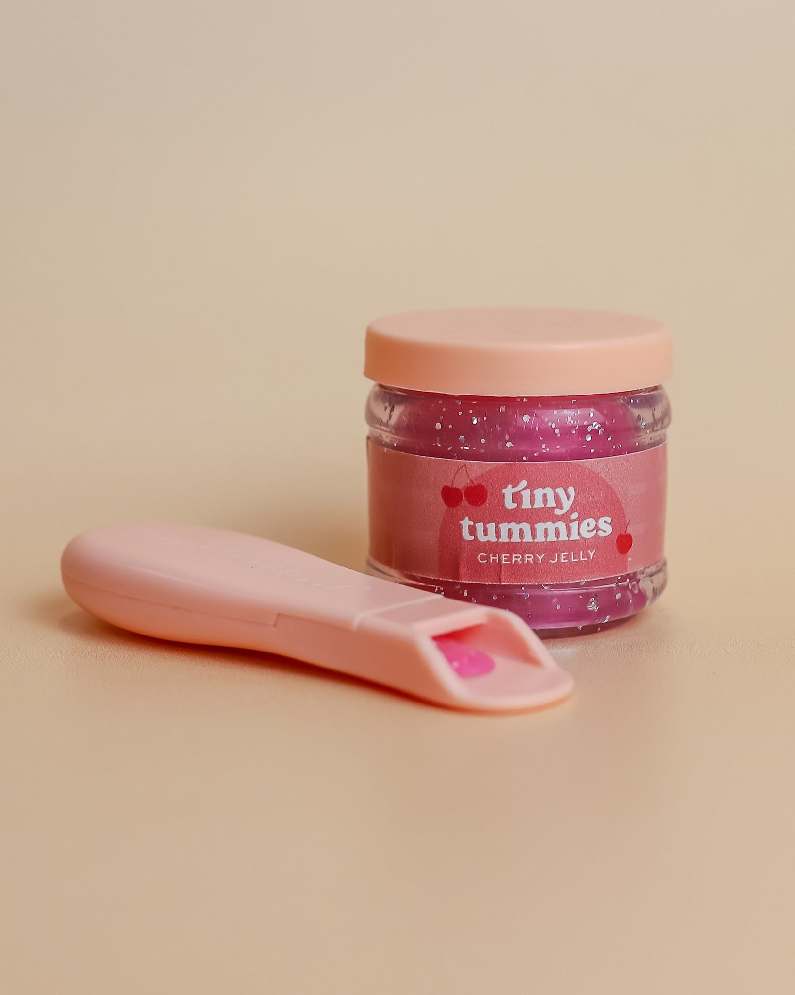 Tiny Harlow | Doll Food Jar and Spoon Set - Cherry Jelly