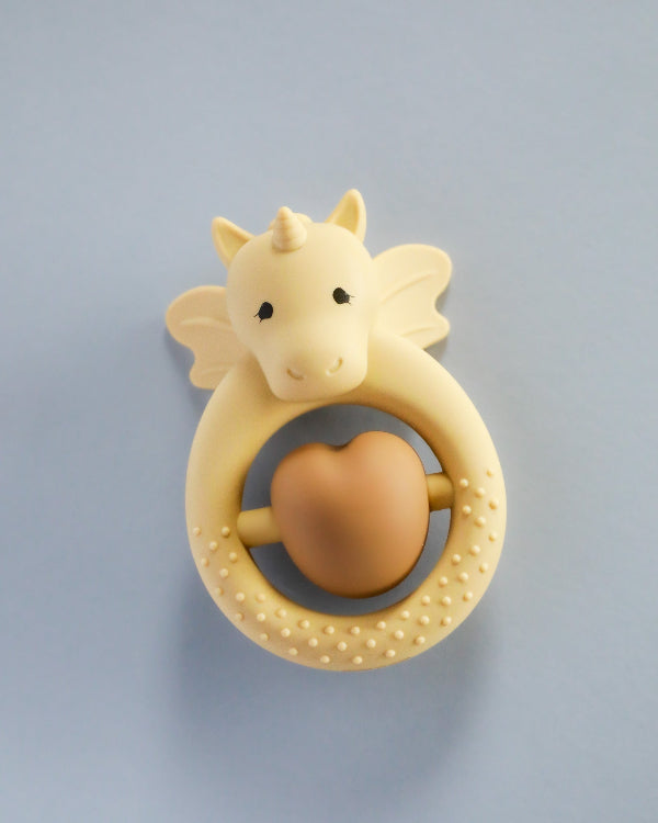 Unicorn Heart Silicone Teether - Limonade