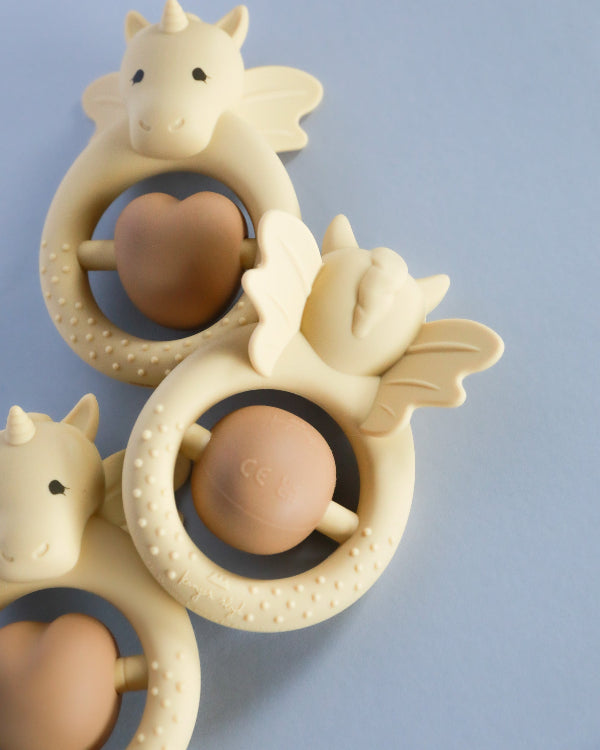 Unicorn Heart Silicone Teether - Limonade