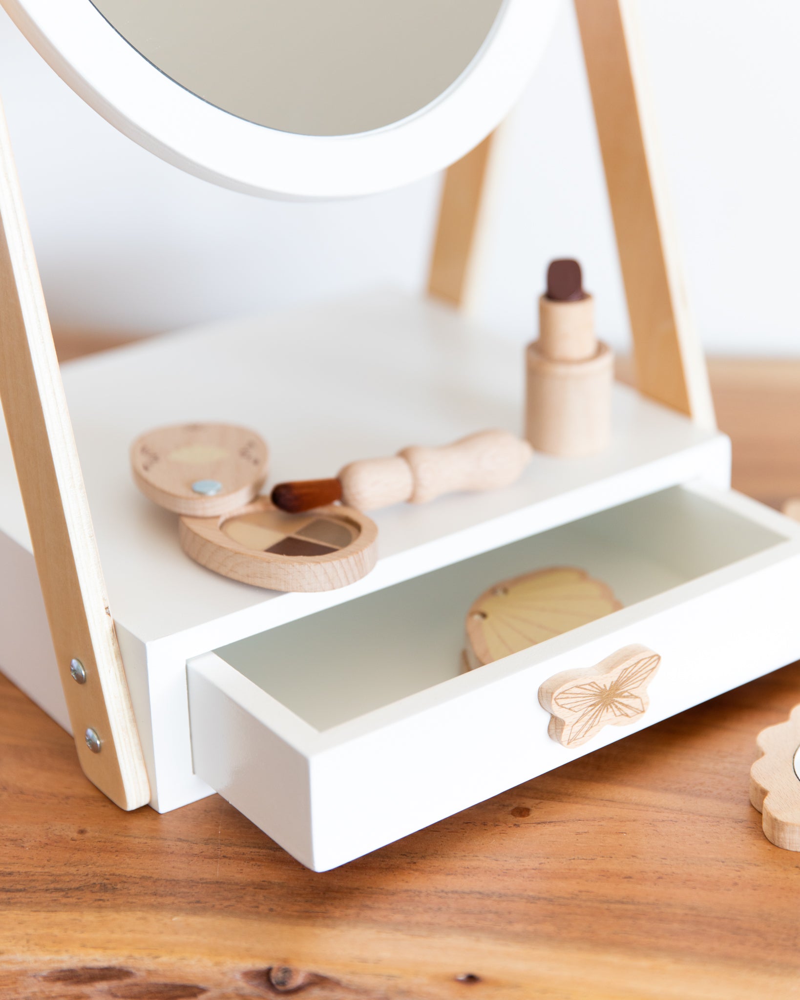 Table Mirror with Drawer
