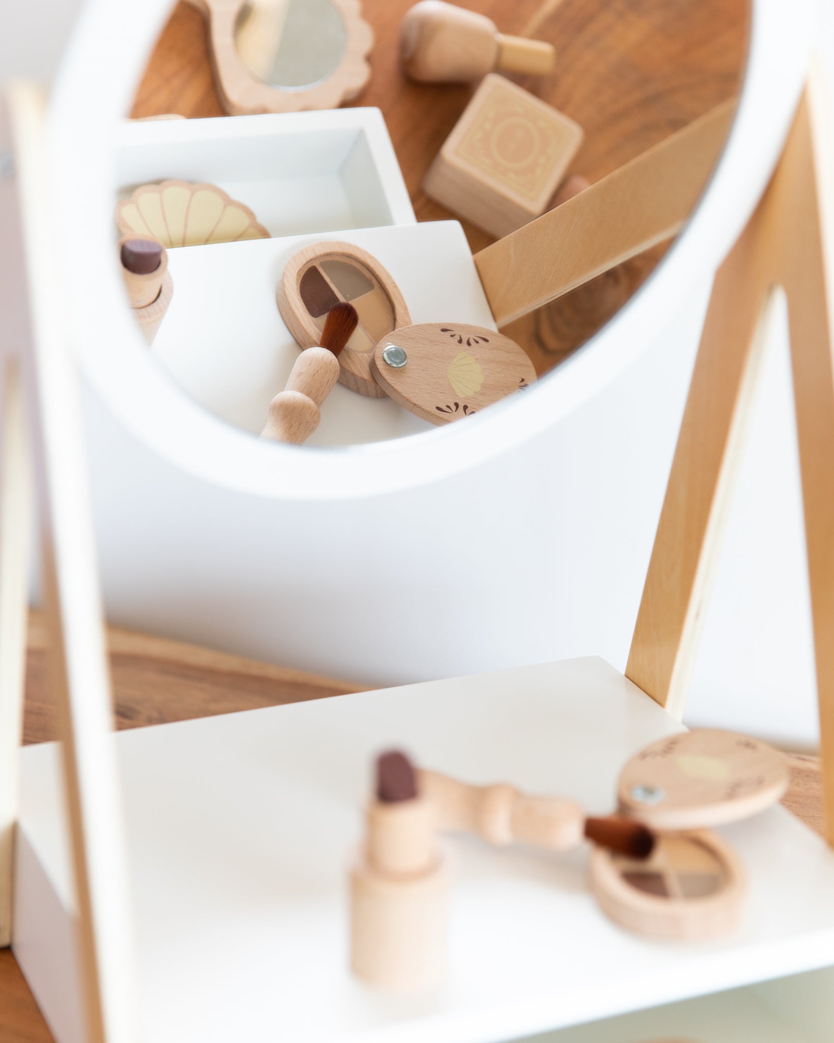 Table Mirror with Drawer