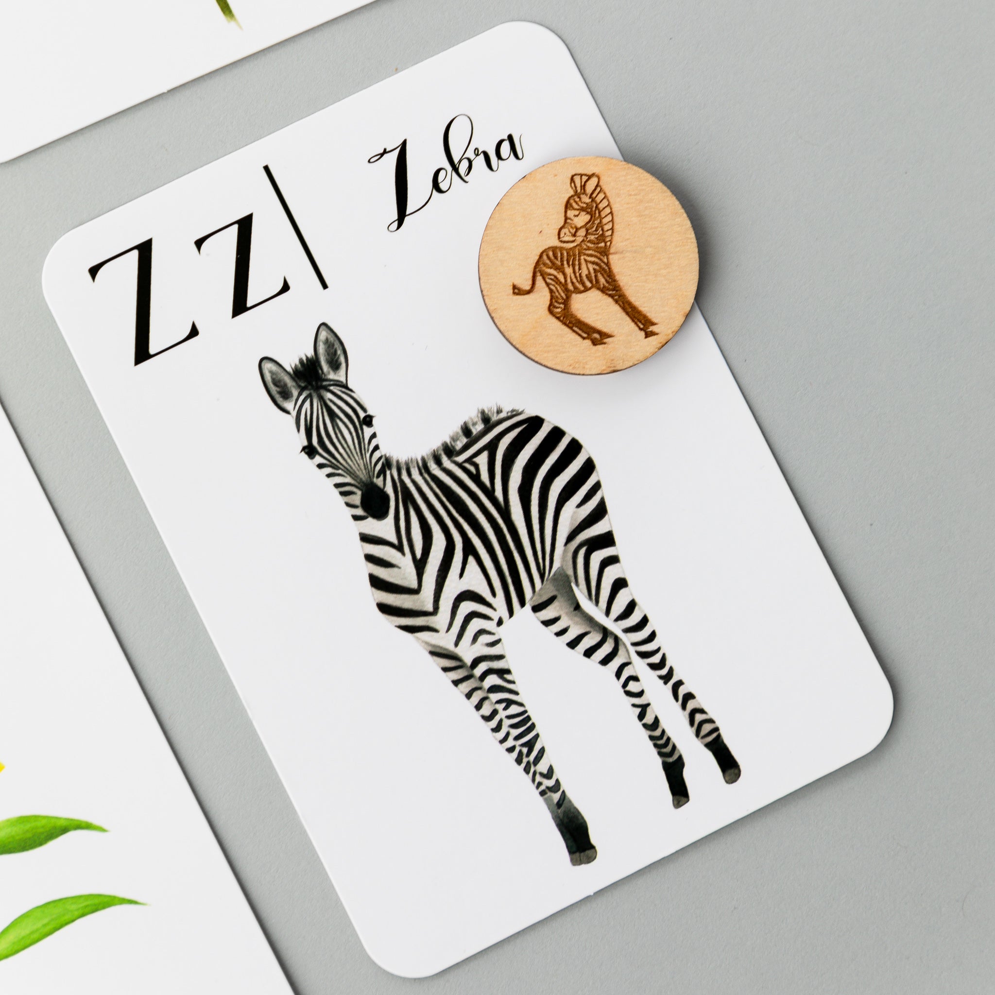 Wooden Animal Alphabet Coins