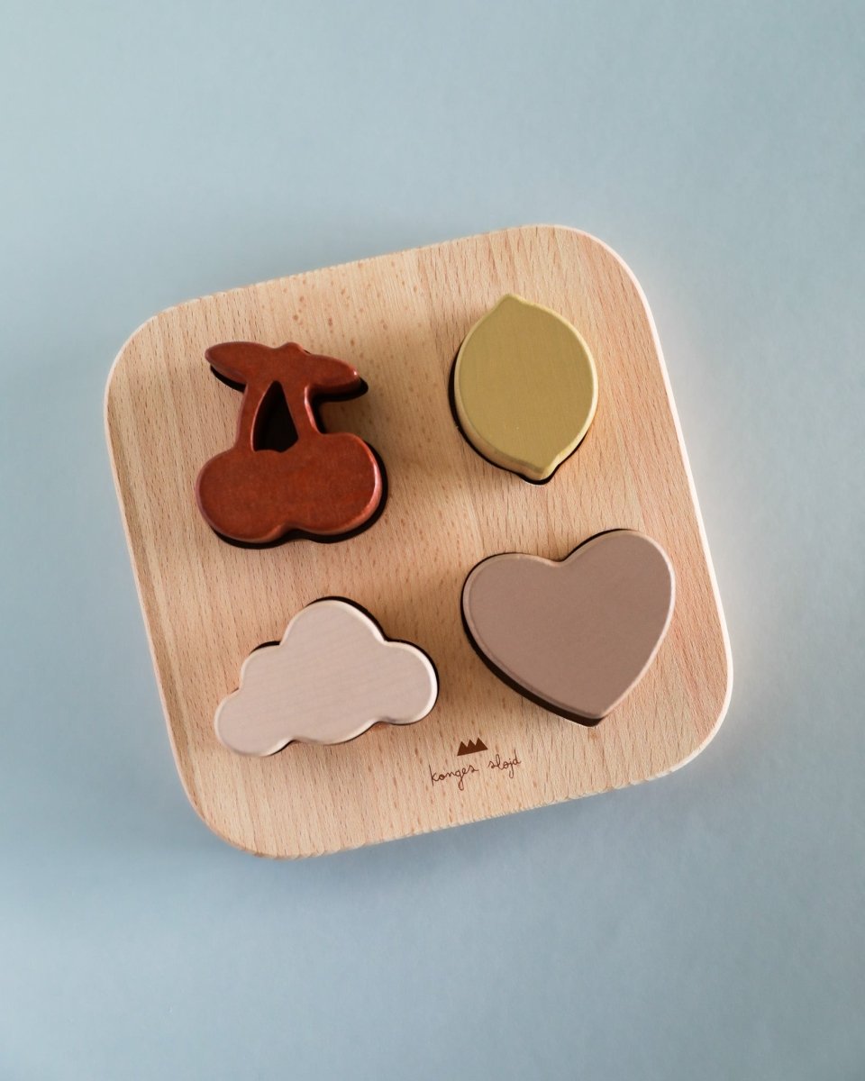 Wooden Chunky Shape Puzzle - Heart